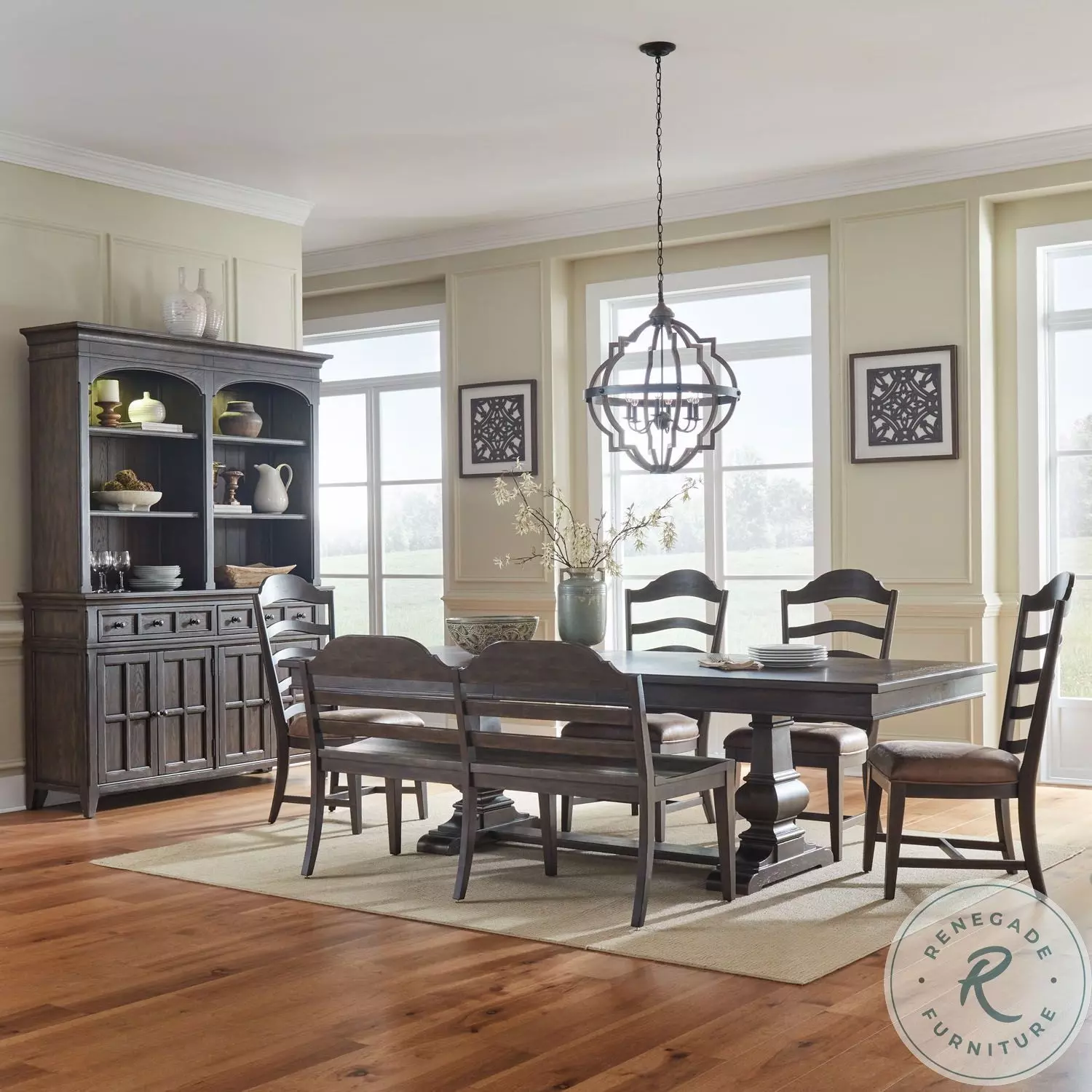 Paradise Valley Saddle Brown Hutch And Buffet From Liberty
