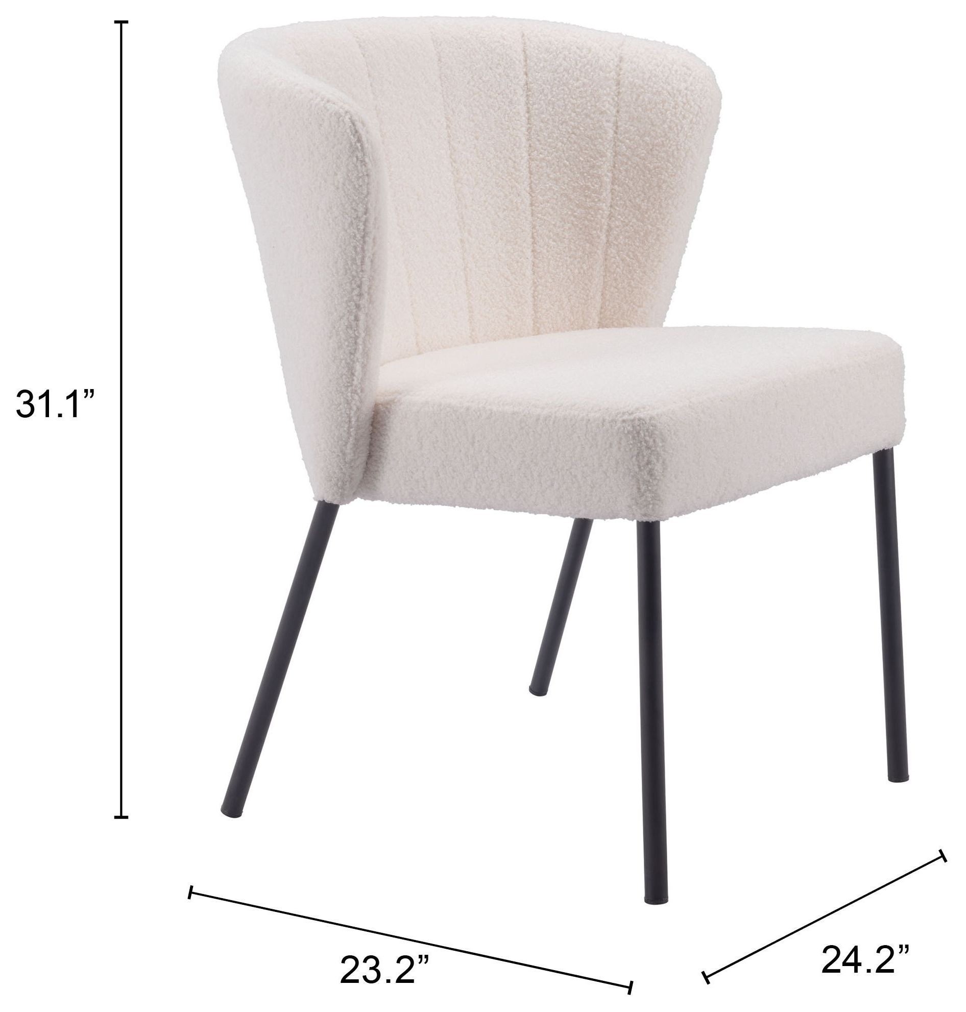 Aimee White Stackable Dining Chair Set of 2