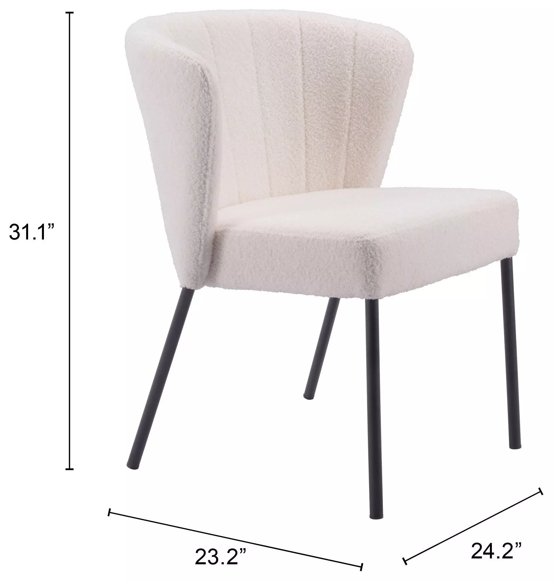 Aimee White Stackable Dining Chair Set of 2