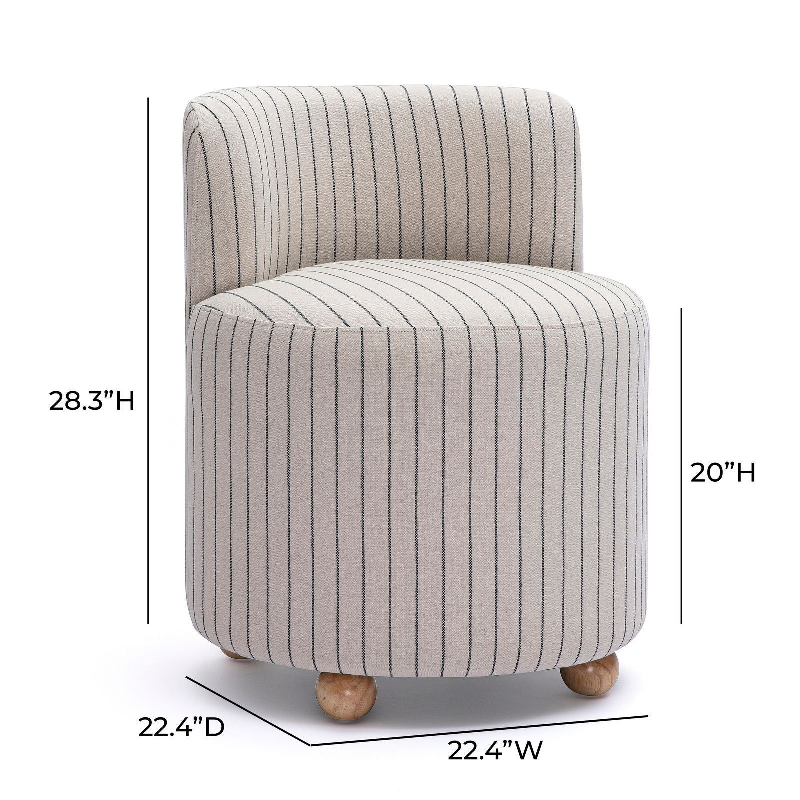 Hakuna Black and White Upholstered Desk Chair