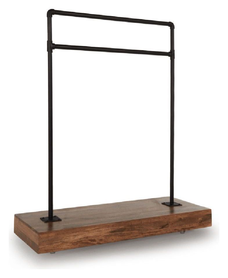 Boston Rack Davis Natural and Black Rack From Classic Home | Coleman Furniture