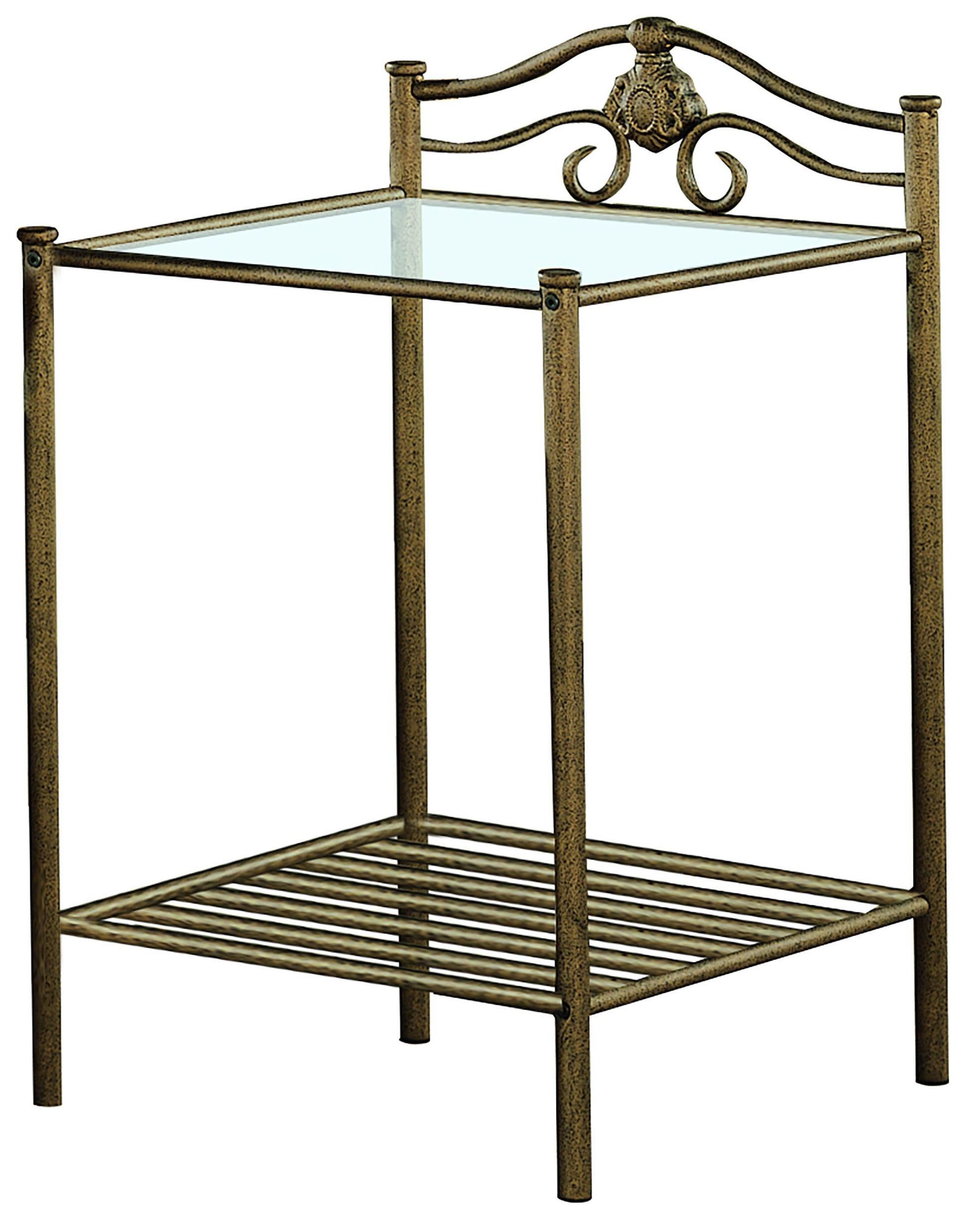 Sydney Antique Brushed Gold Metal Nightstand from Coaster (300172