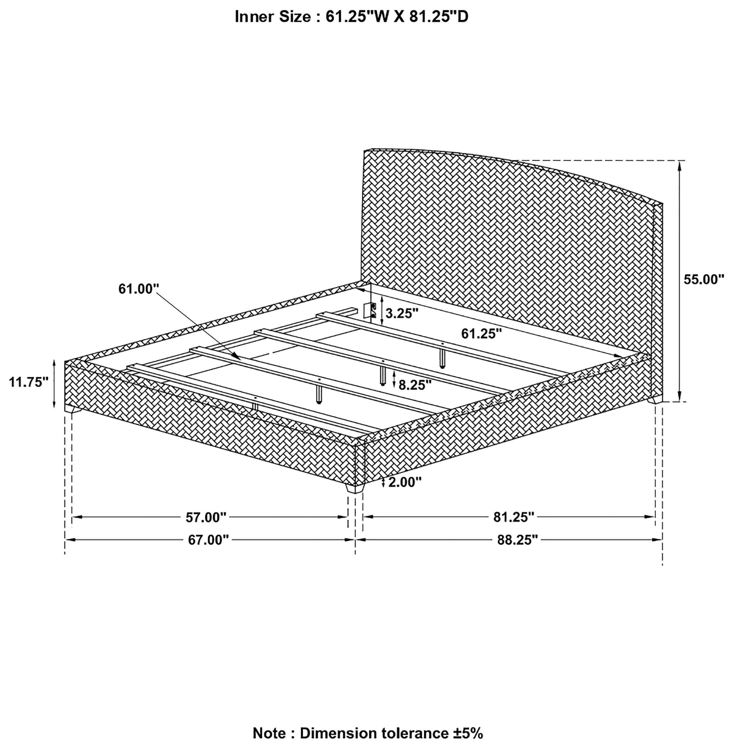 Laughton Amber Queen Panel Bed
