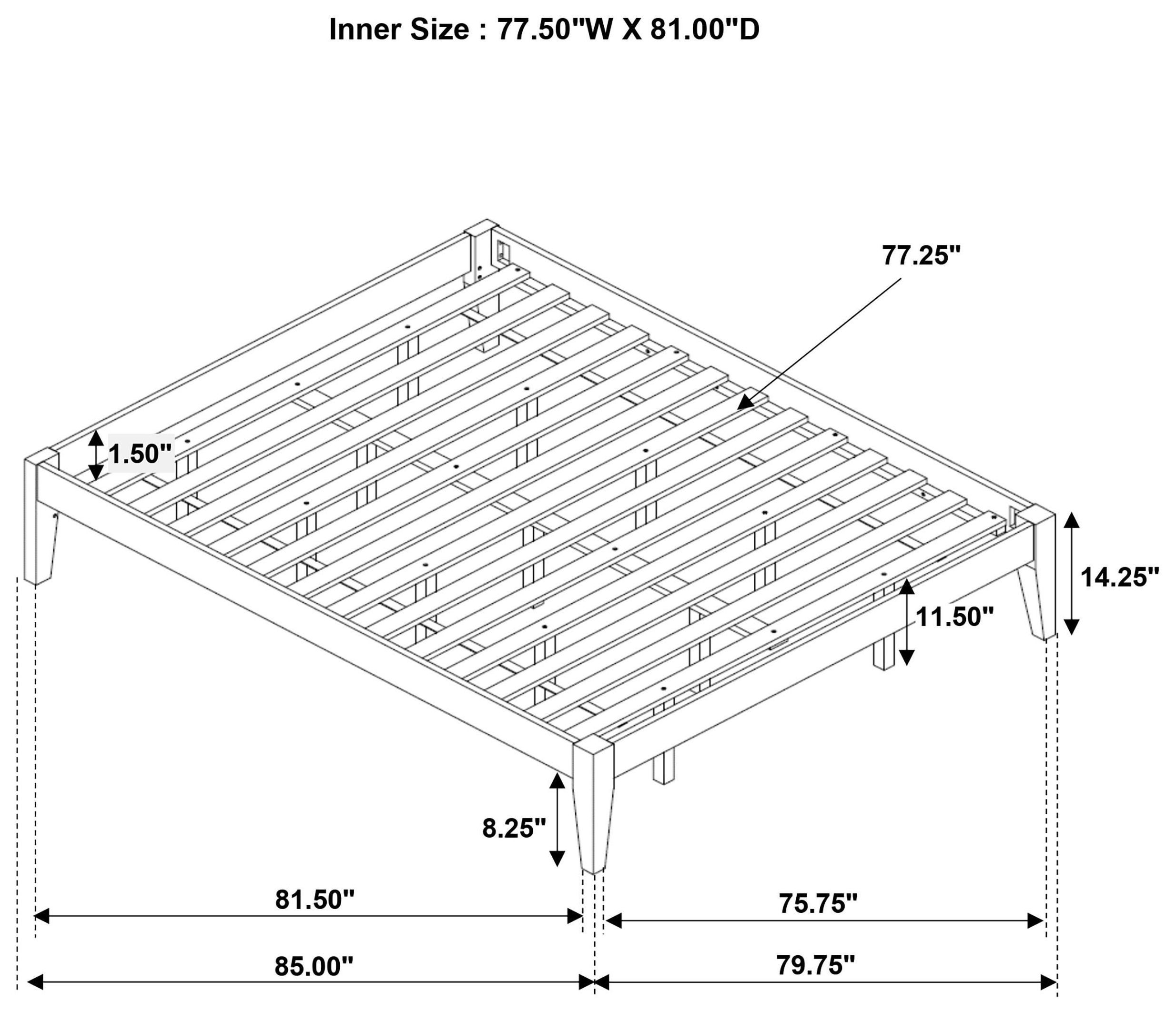 Hounslow Cappuccino King Universal Platform Bed