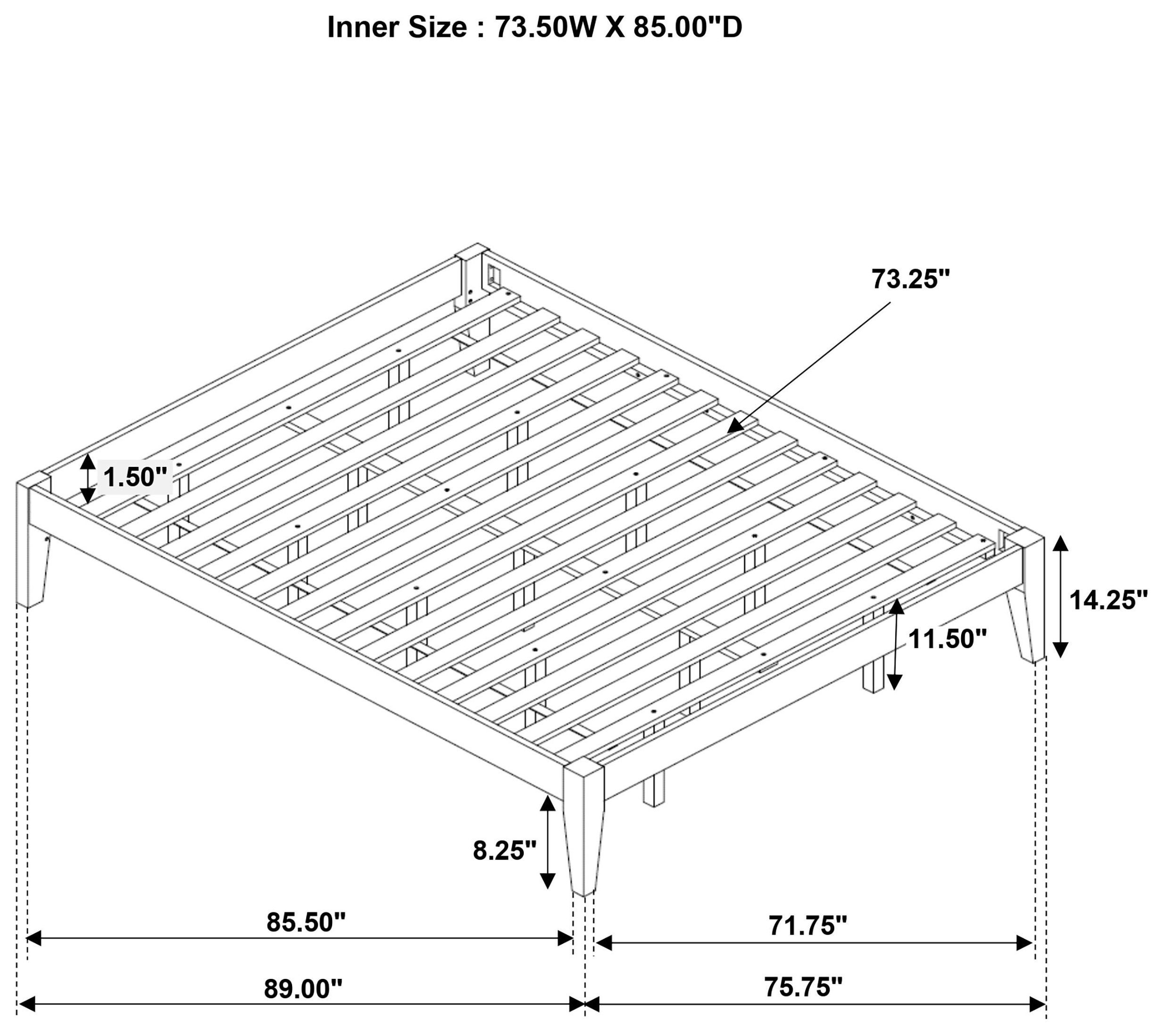 Hounslow Cappuccino California King Bed Frame