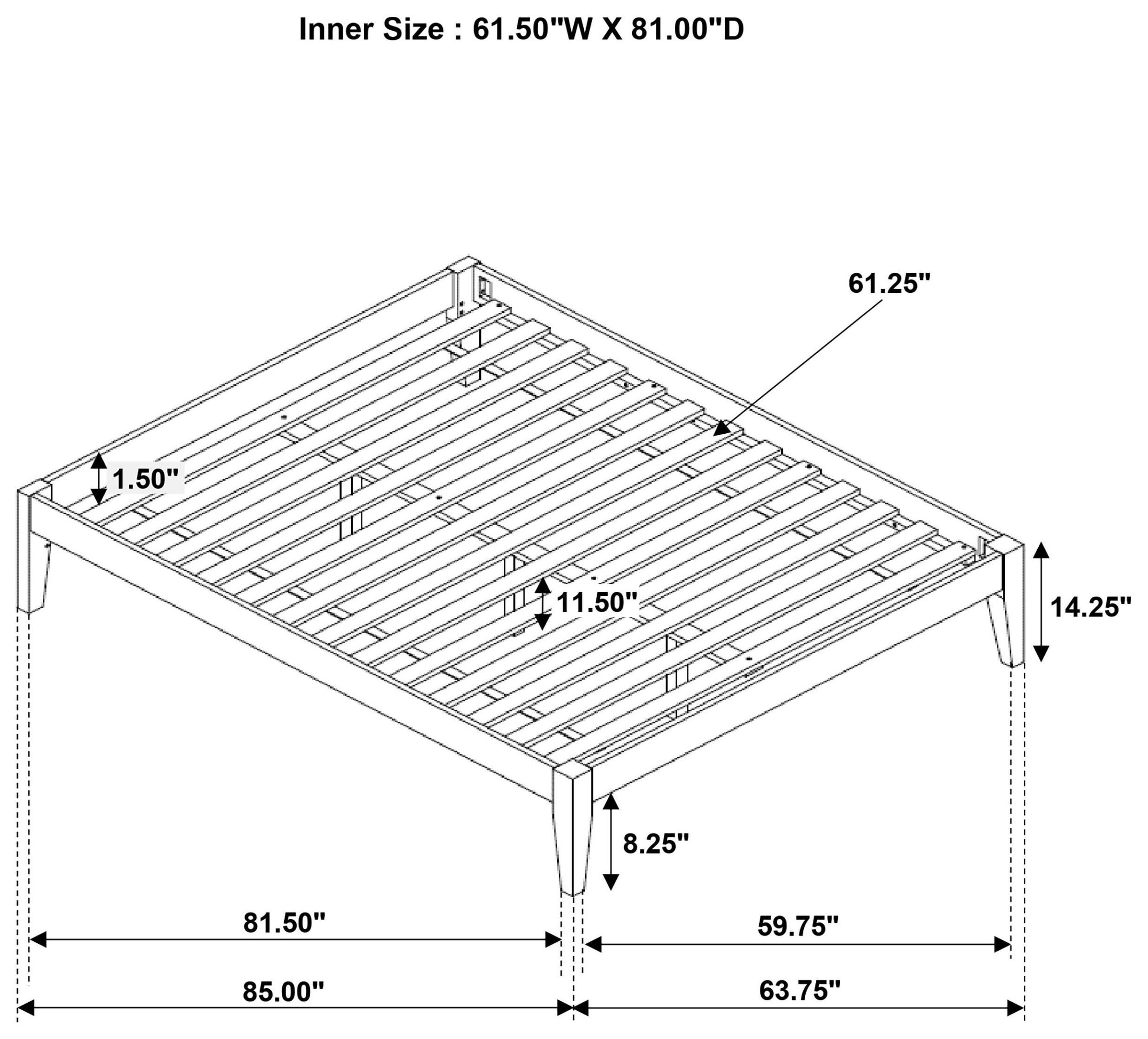 Hounslow Cappuccino Queen Universal Platform Bed