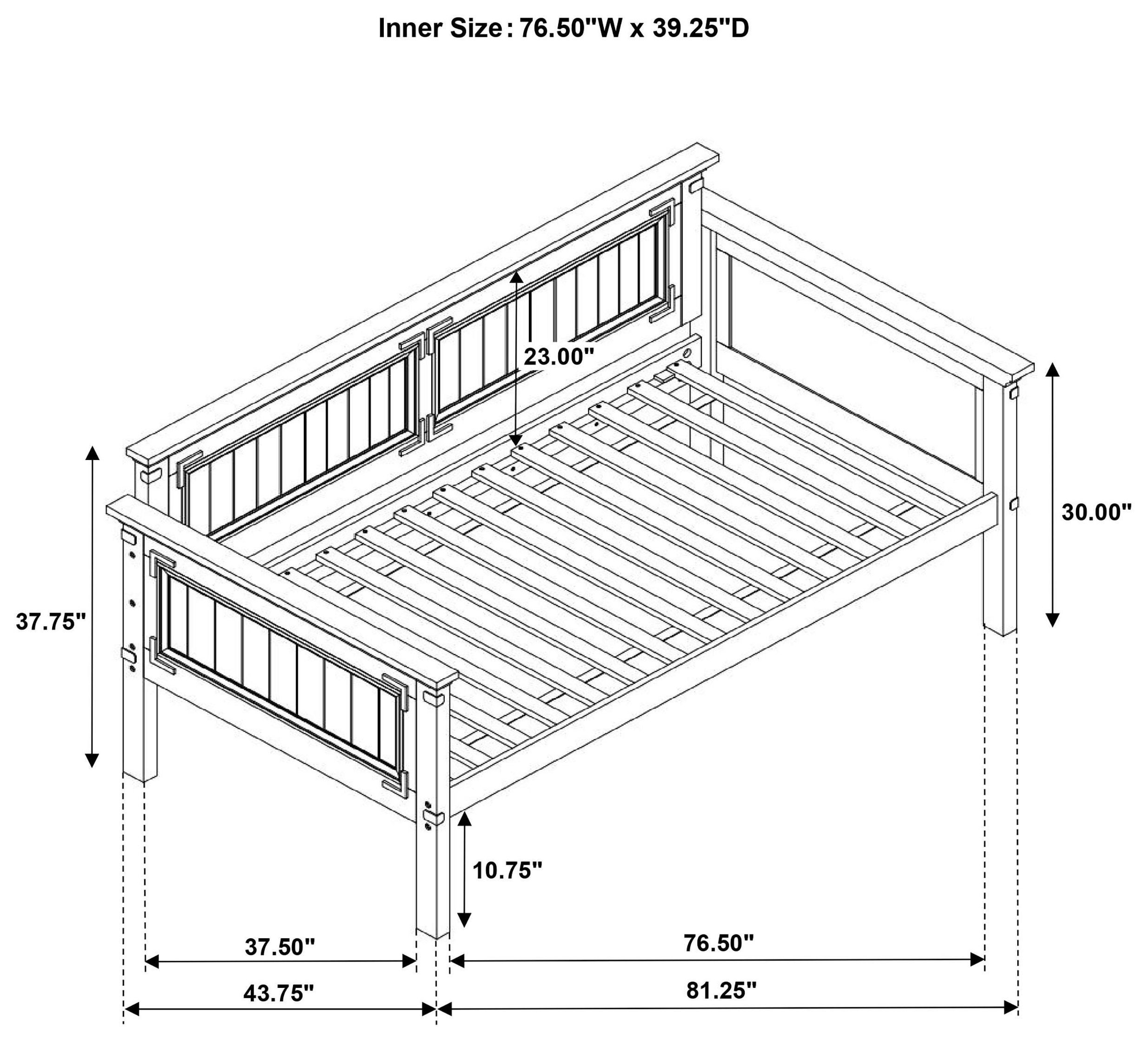 Oakdale Rustic Honey Twin Daybed