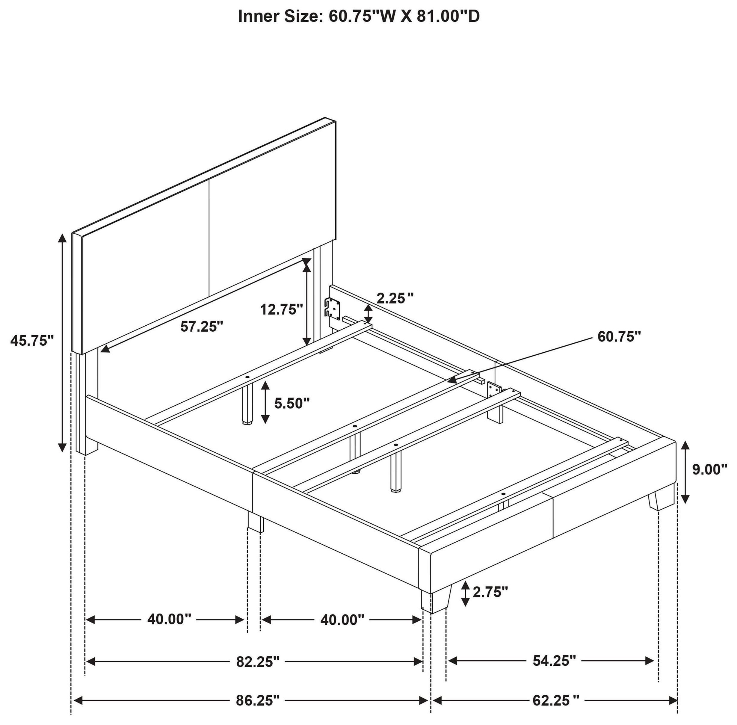 Dorian Cream Queen Upholstered Panel Bed