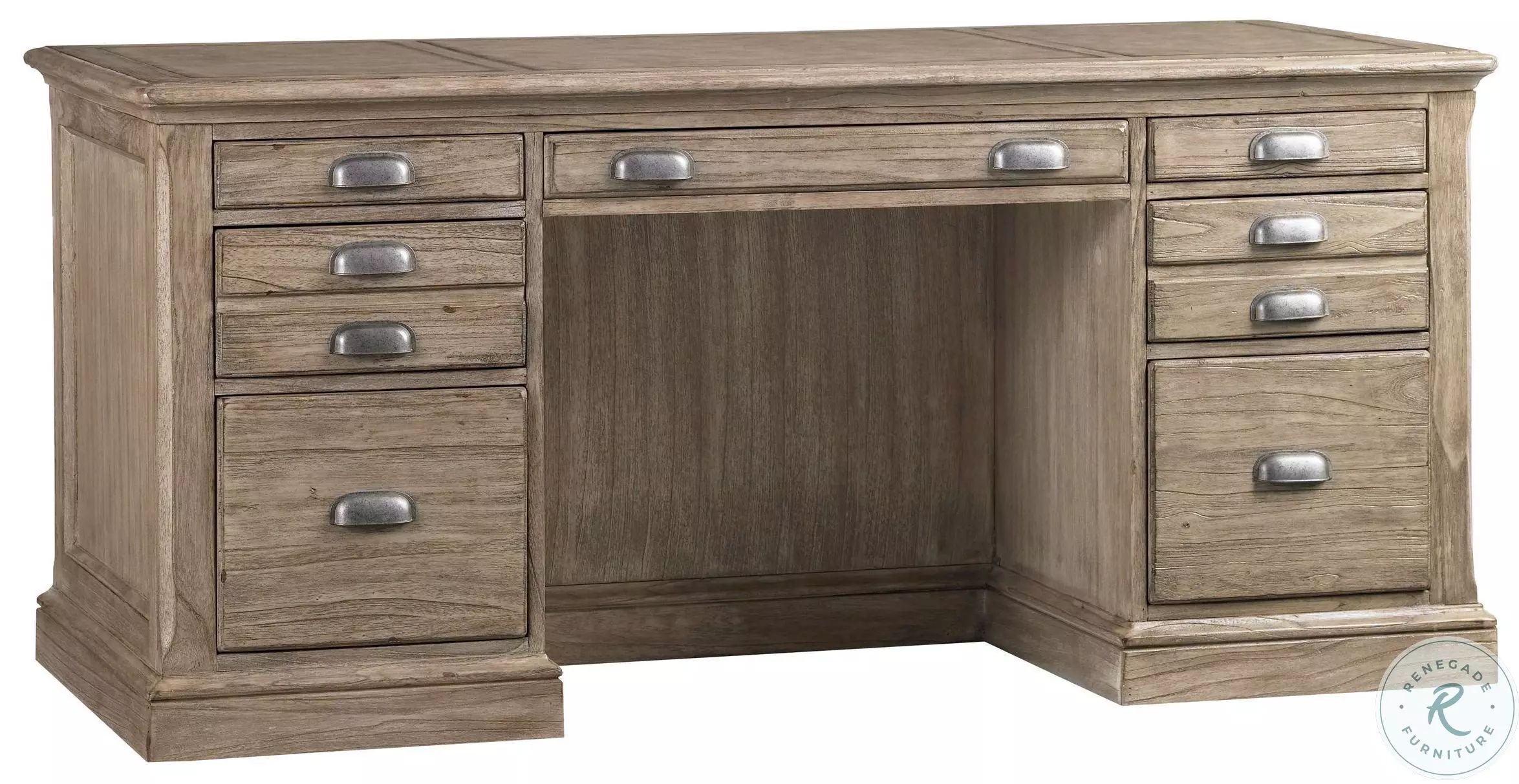 Barton Creek Driftwood Patina Austin Pedestal Desk from Sligh (04