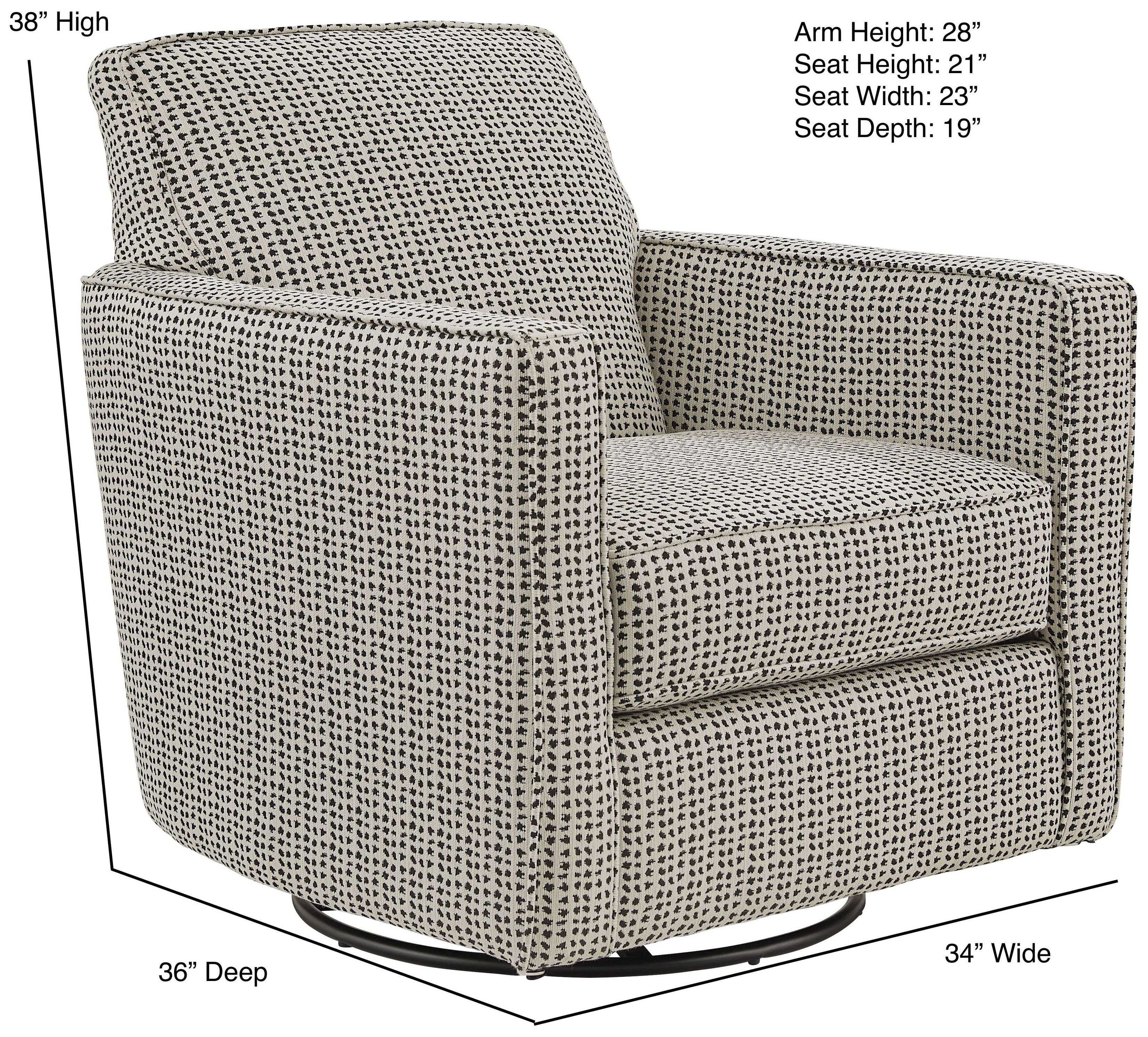 Wowza Dusk Magazine Domino Swivel Glider Chair