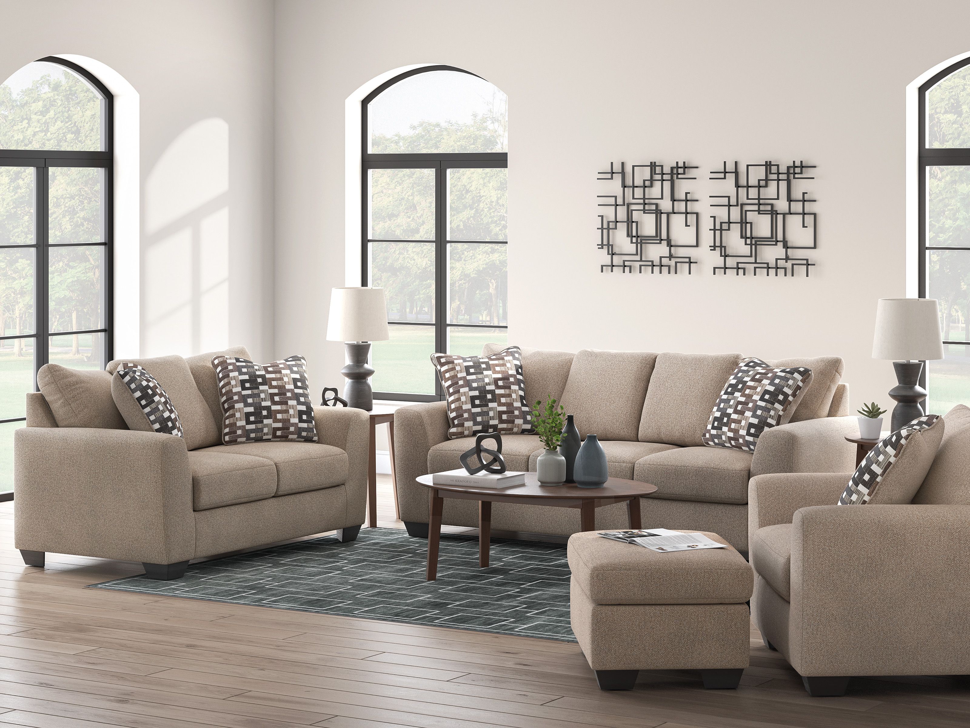 Triston Peaks Suede Living Room Set from Ashley Furniture