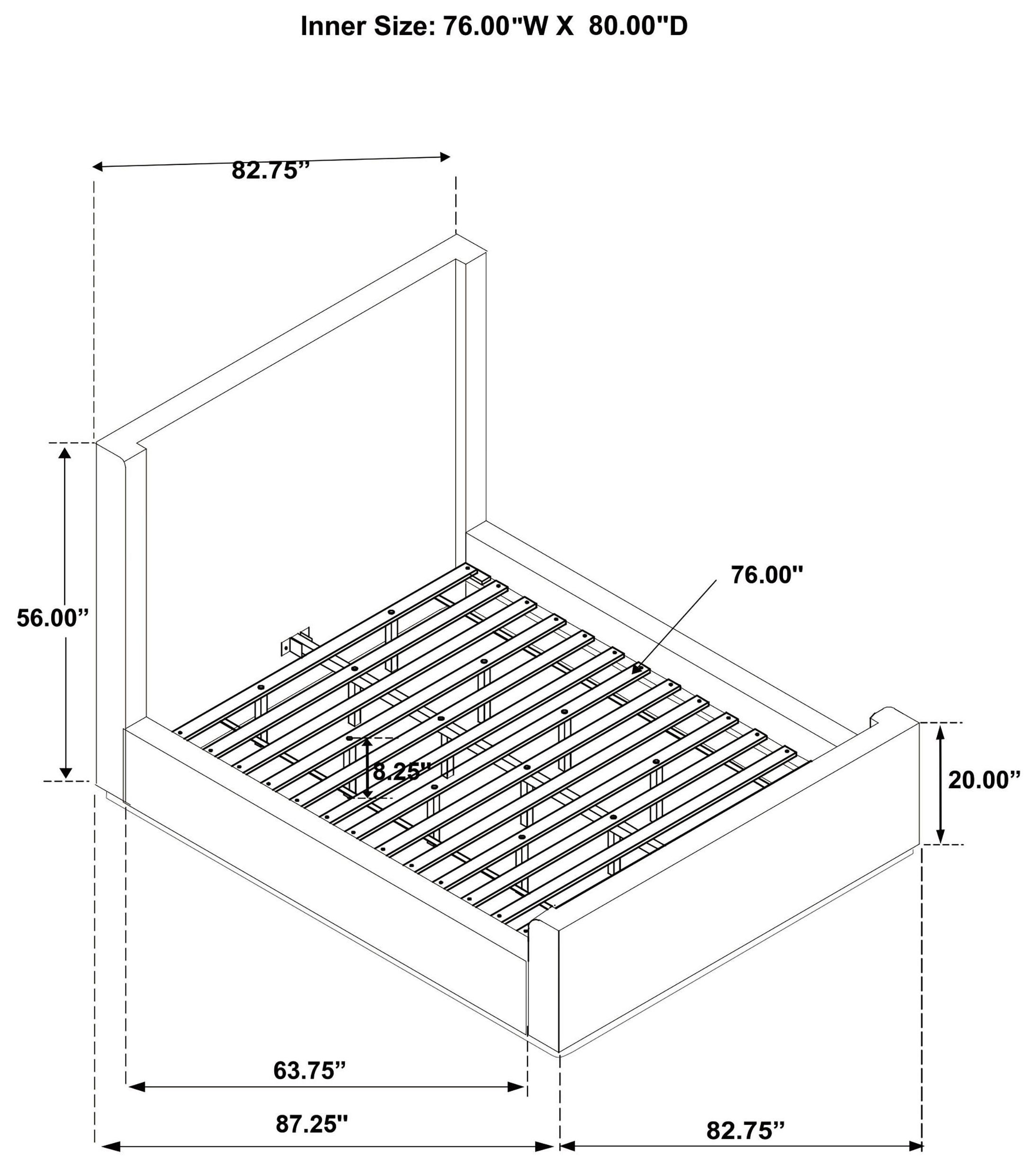 Nala Cream Upholstered King Sleigh Bed