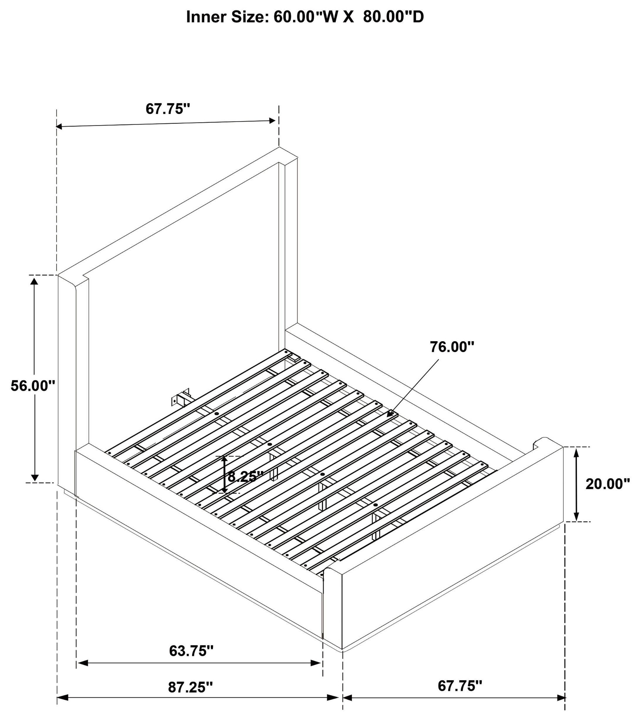 Nala Cream Upholstered Queen Sleigh Bed