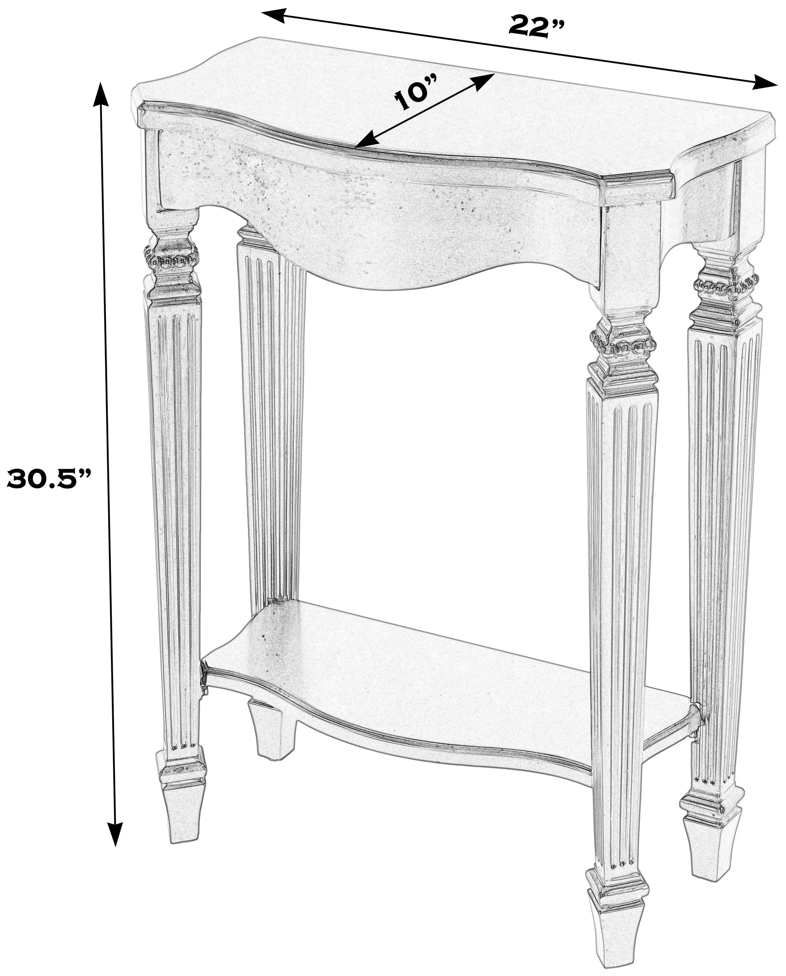 Cheshire Pastel Blue 22" Ballerina Console Table