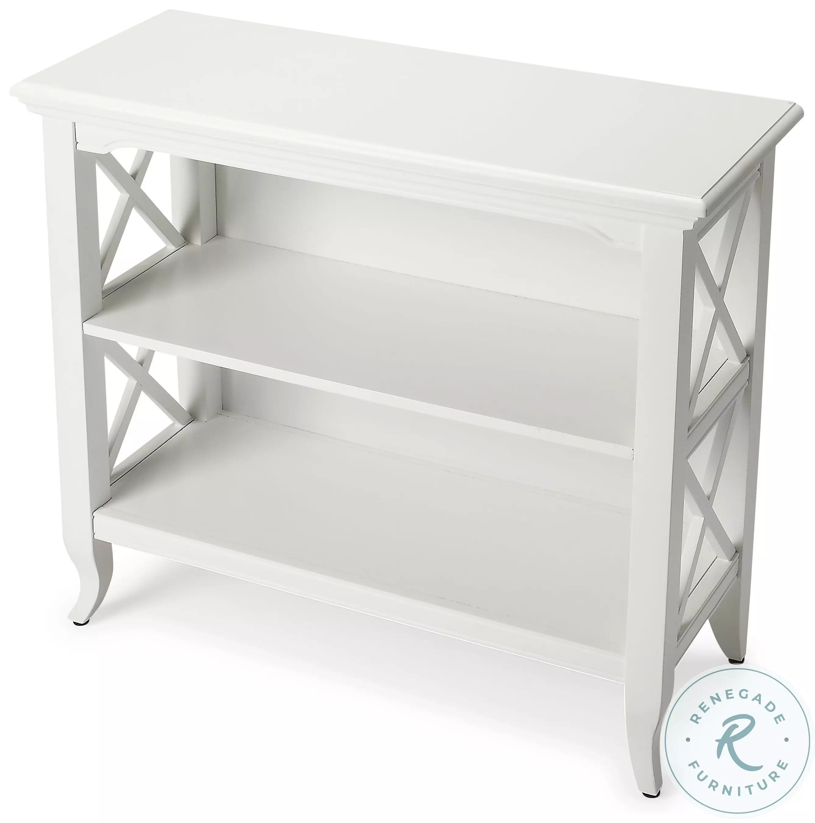 Newport Glossy White Low Bookcase From Home Gallery Stores | Home
