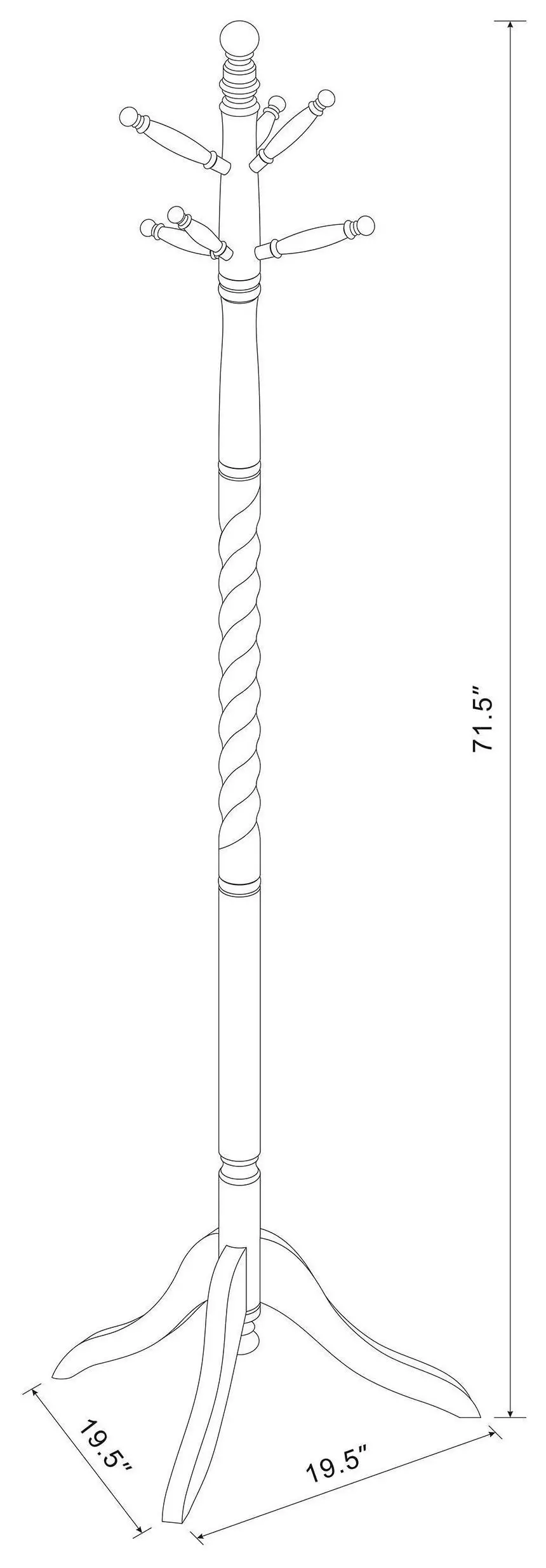 Riona Merlot Coat Rack 