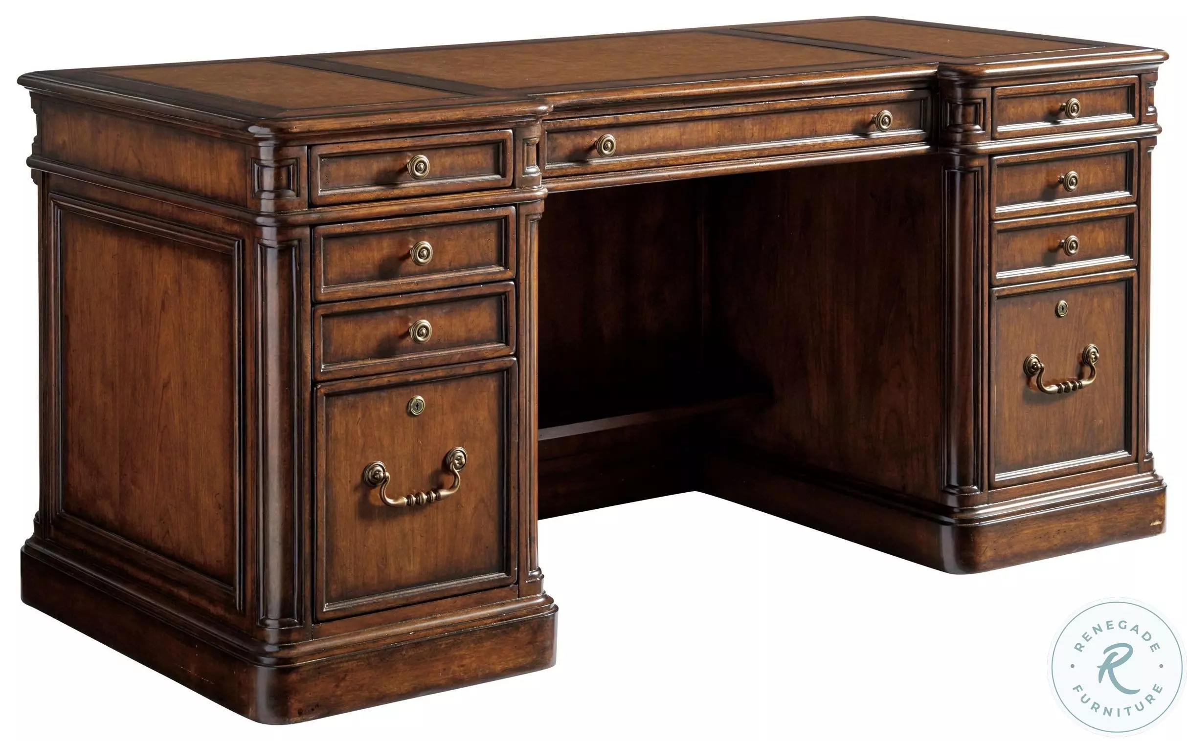 Richmond Hill Warm Chestnut Brown Morgan Executive Desk from Sligh