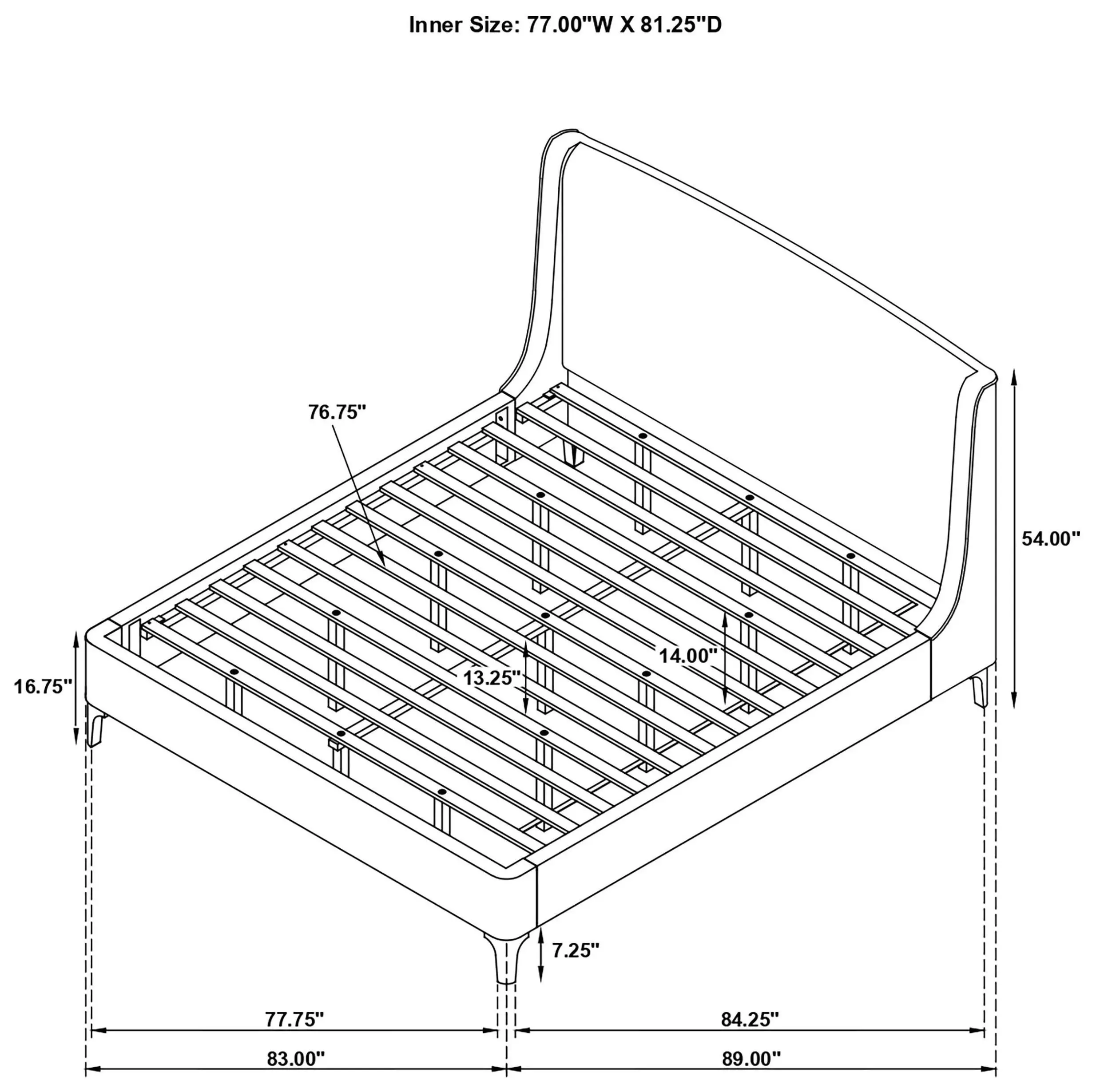 Mosby White King Platform Bed