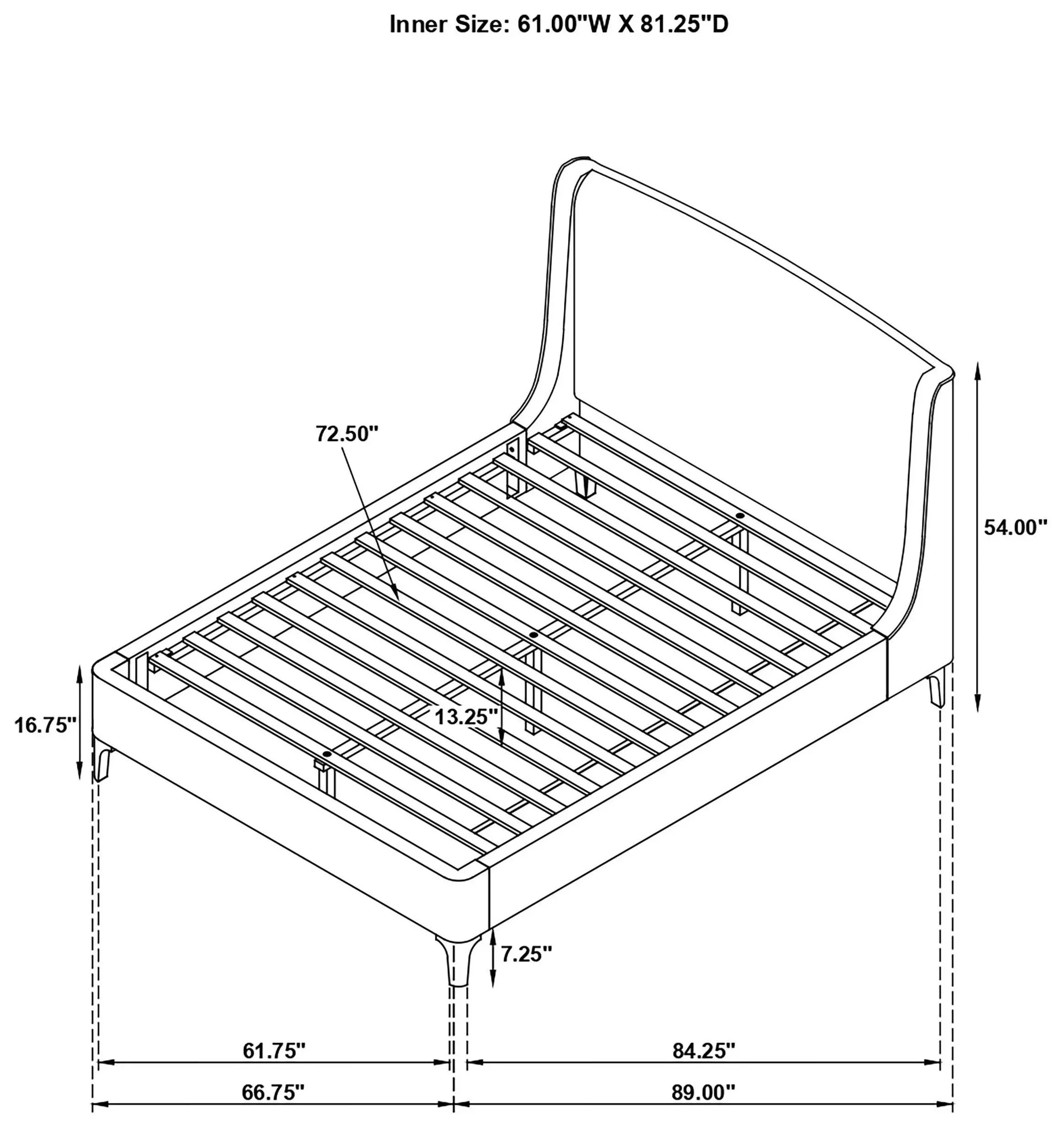 Mosby White Queen Platform Bed