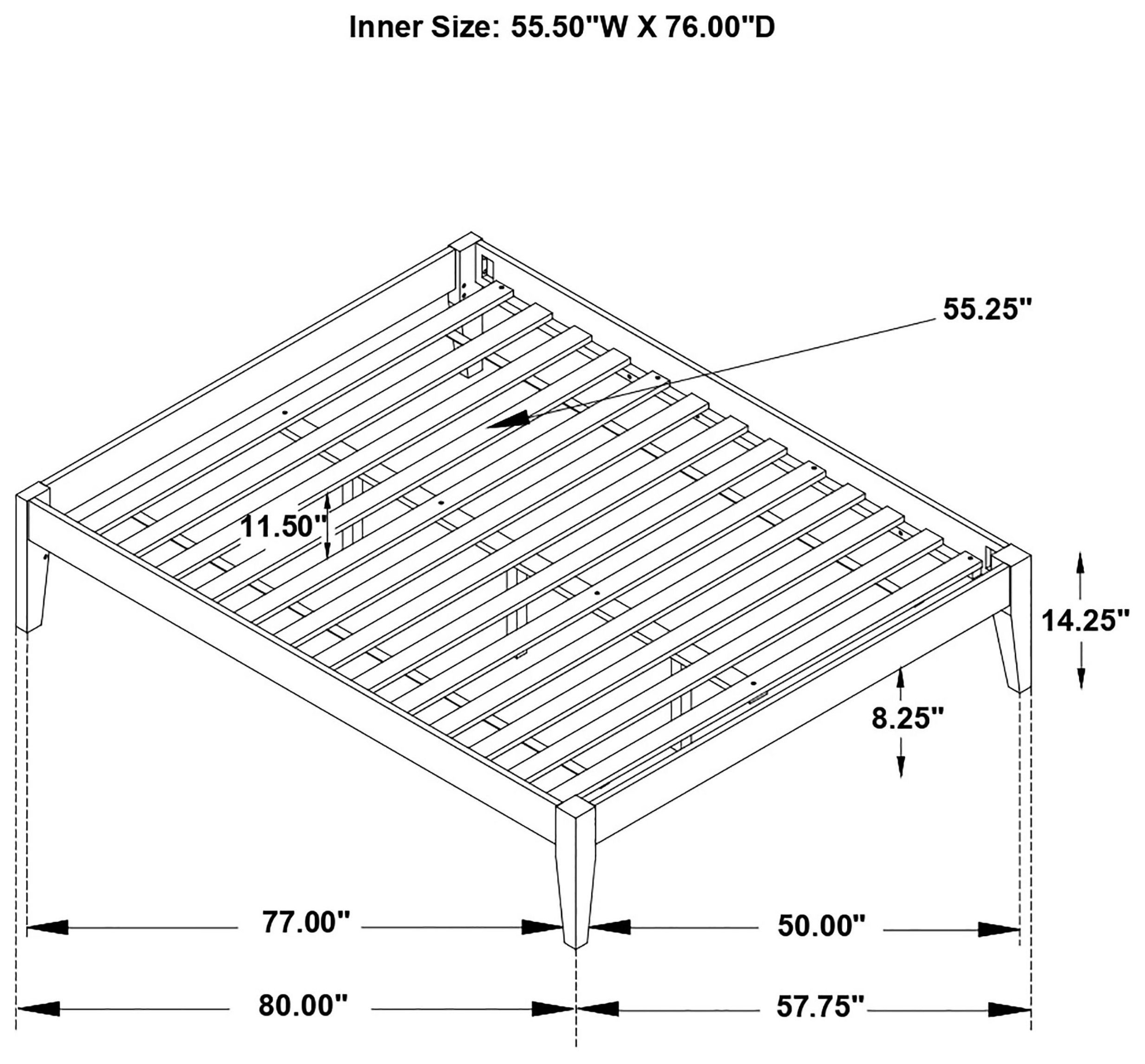 Hounslow White Full Platform Bed