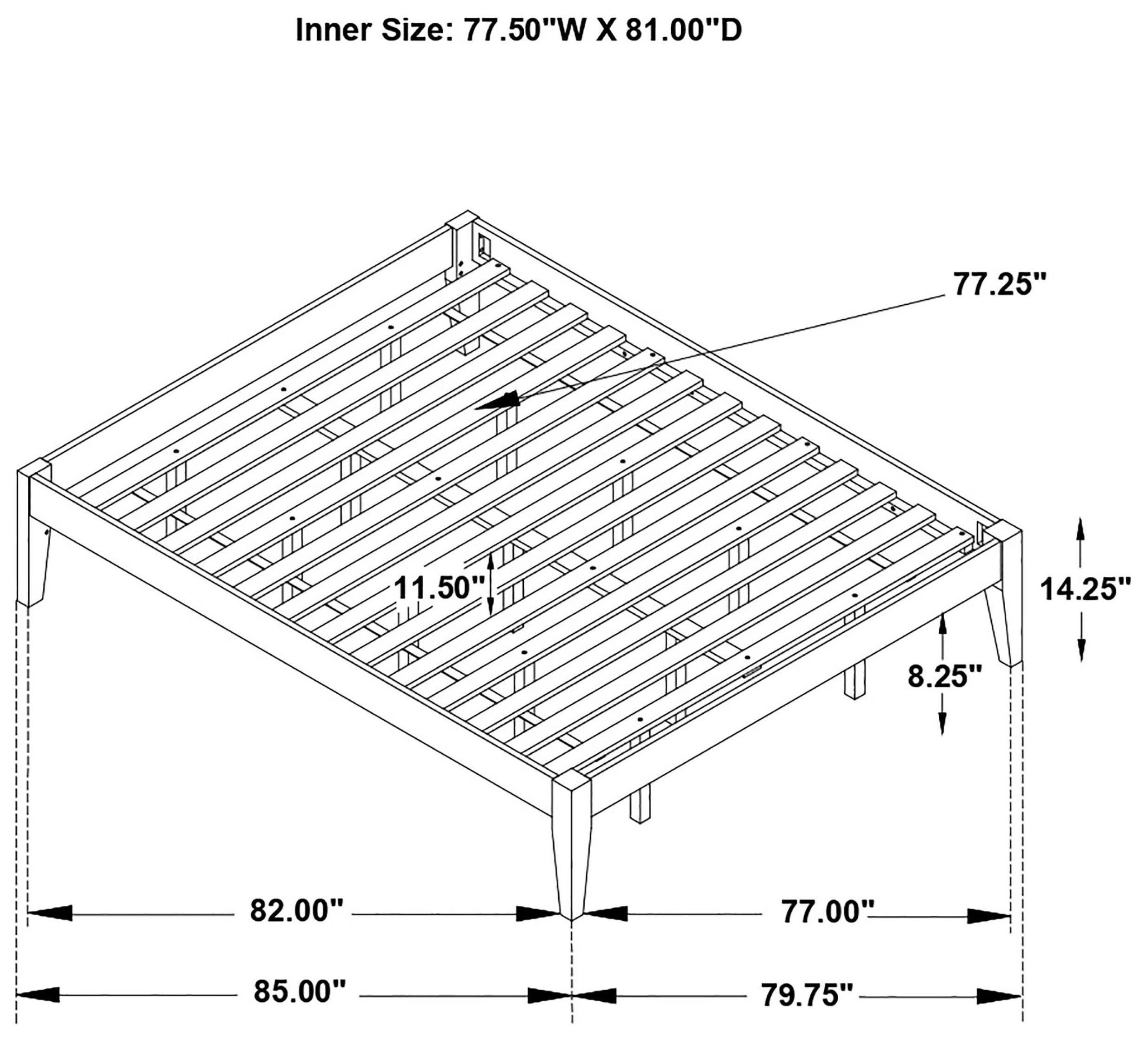 Hounslow White King Platform Bed