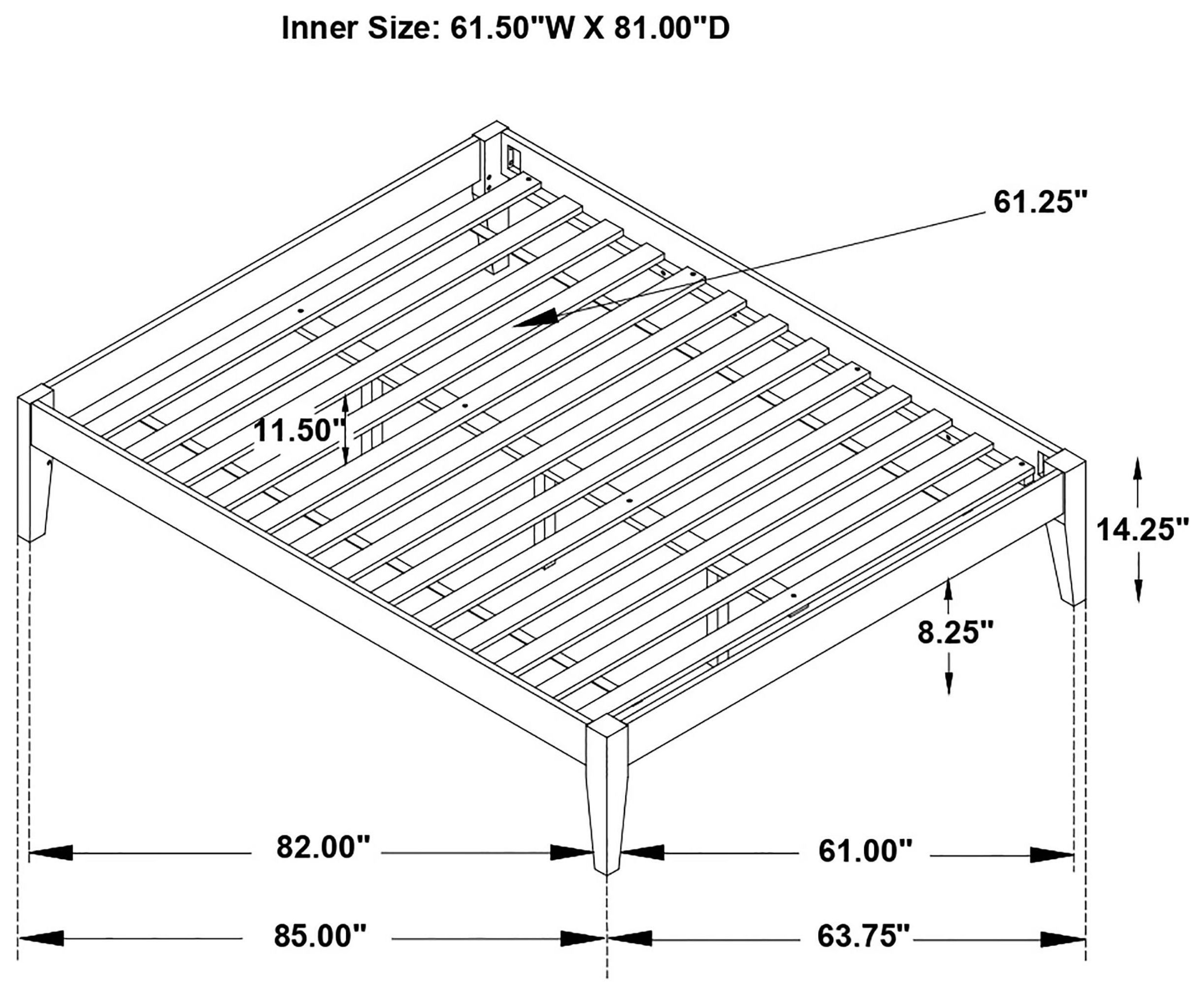 Hounslow White Queen Platform Bed