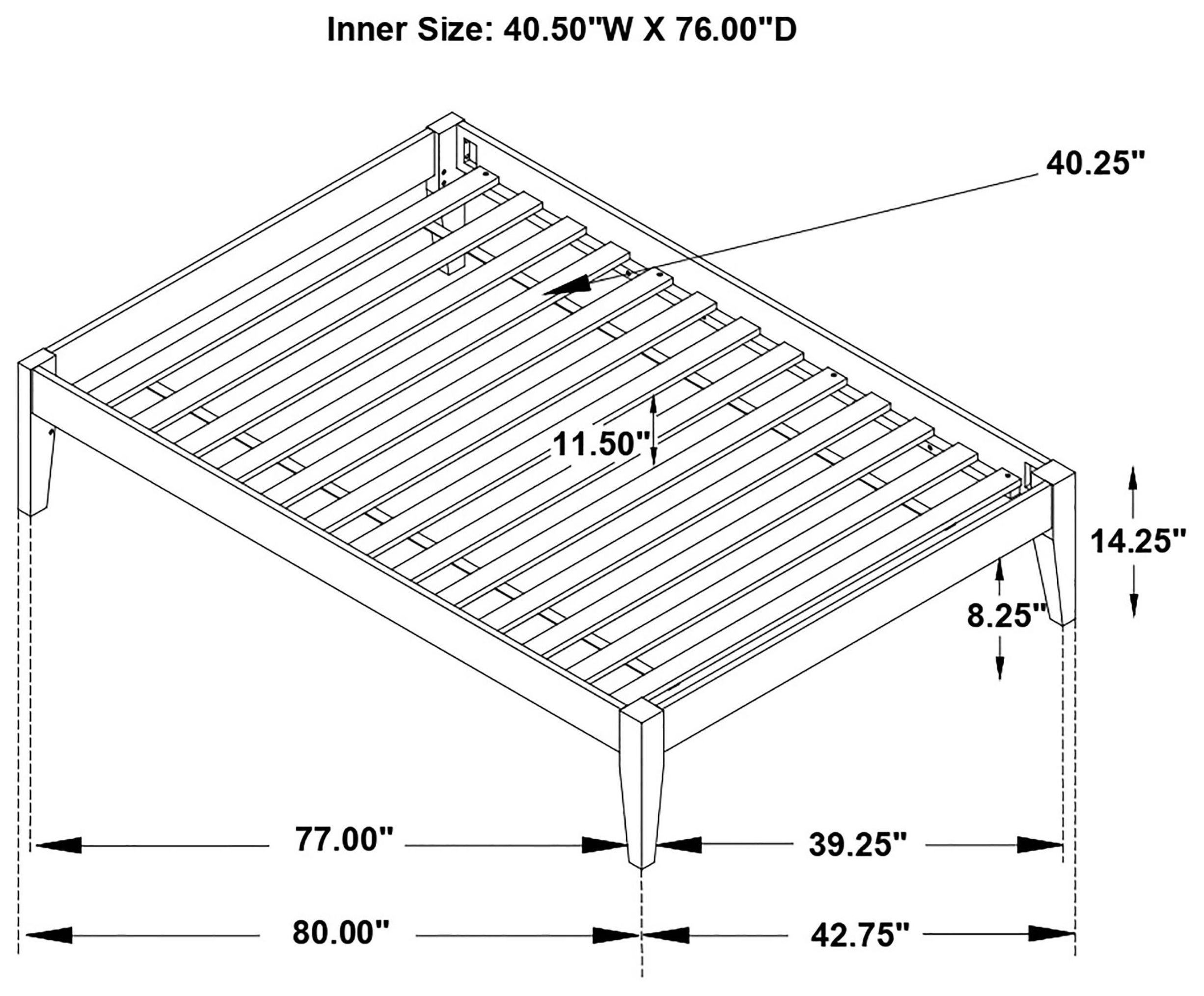 Hounslow White Twin Platform Bed