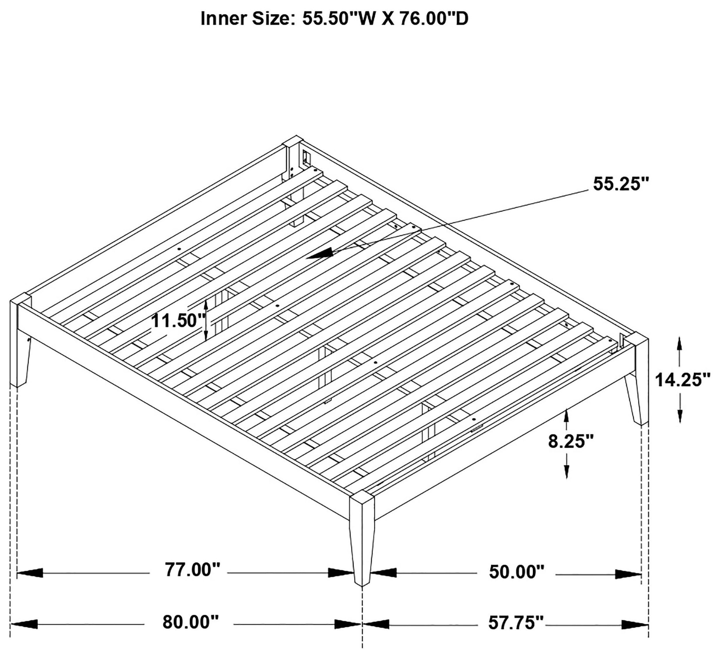 Hounslow Black Full Platform Bed