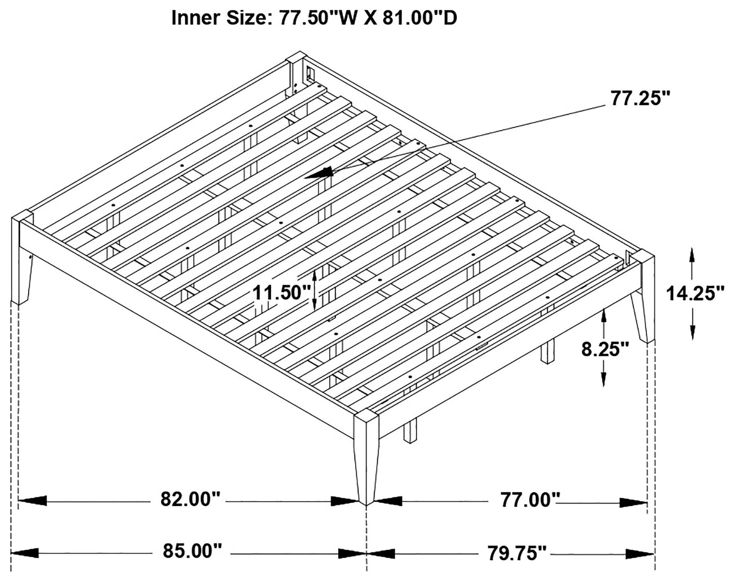 Hounslow Black King Platform Bed