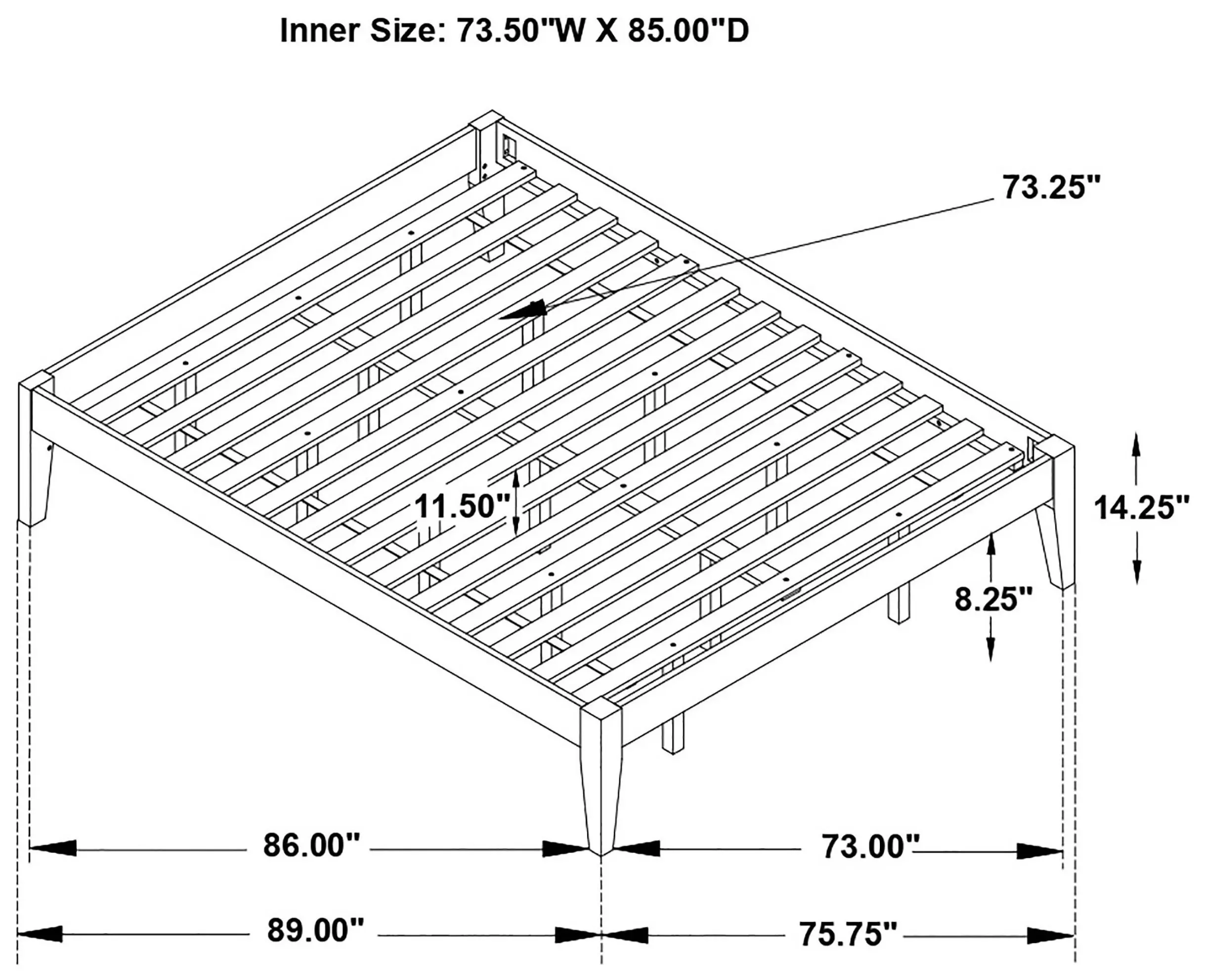 Hounslow Black California King Bed Frame
