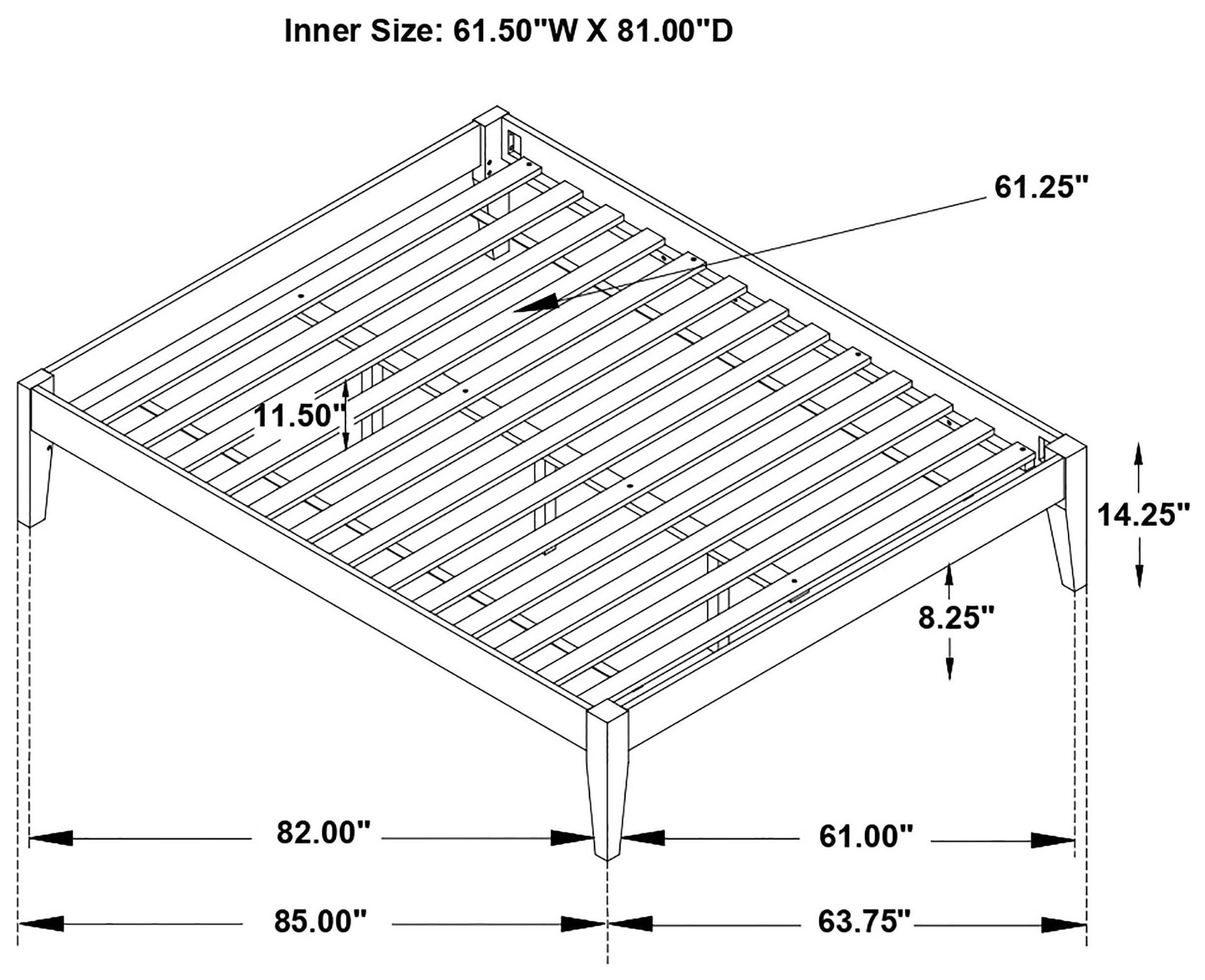 Hounslow Black Queen Platform Bed