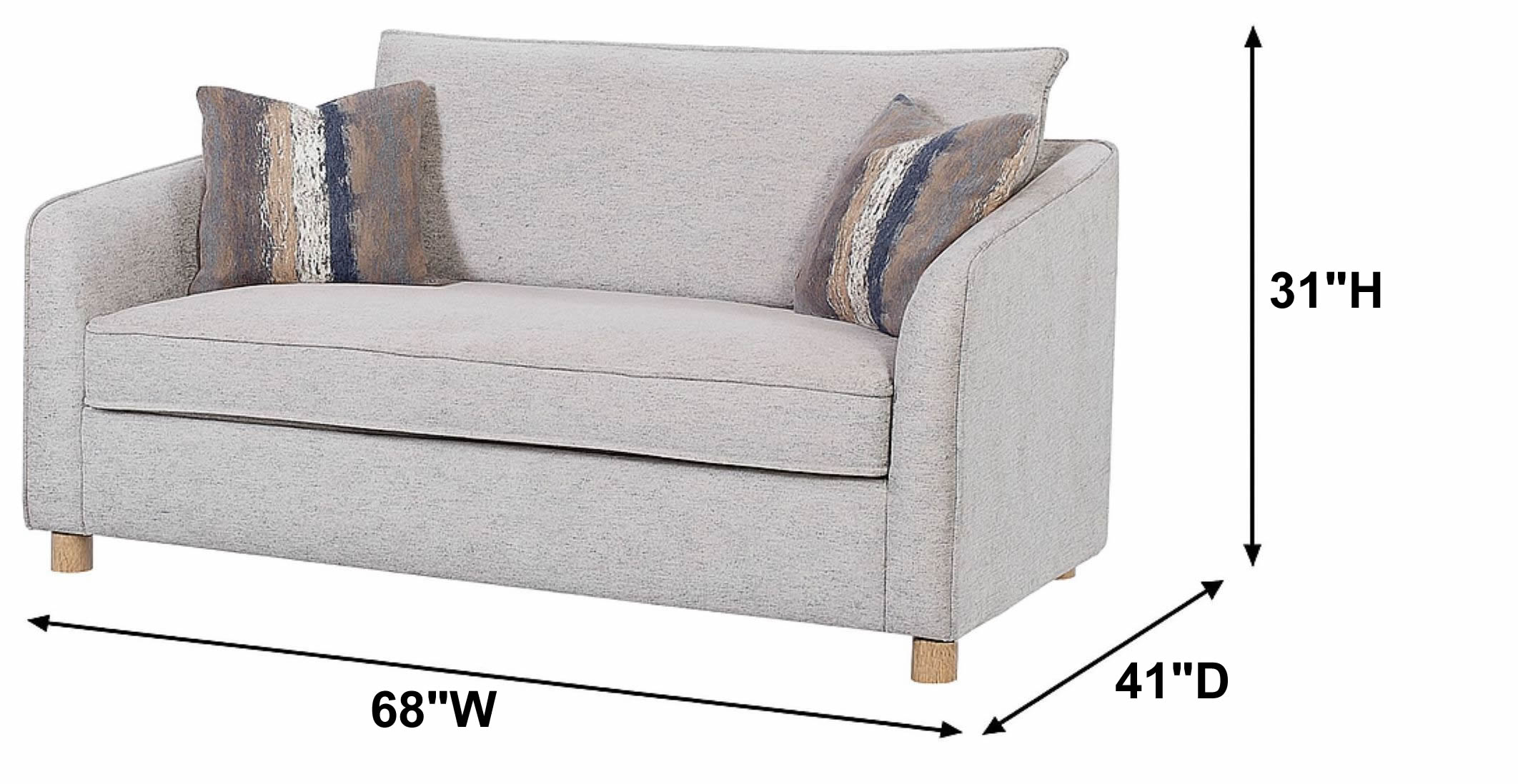 Elements Sand 68" Loveseat