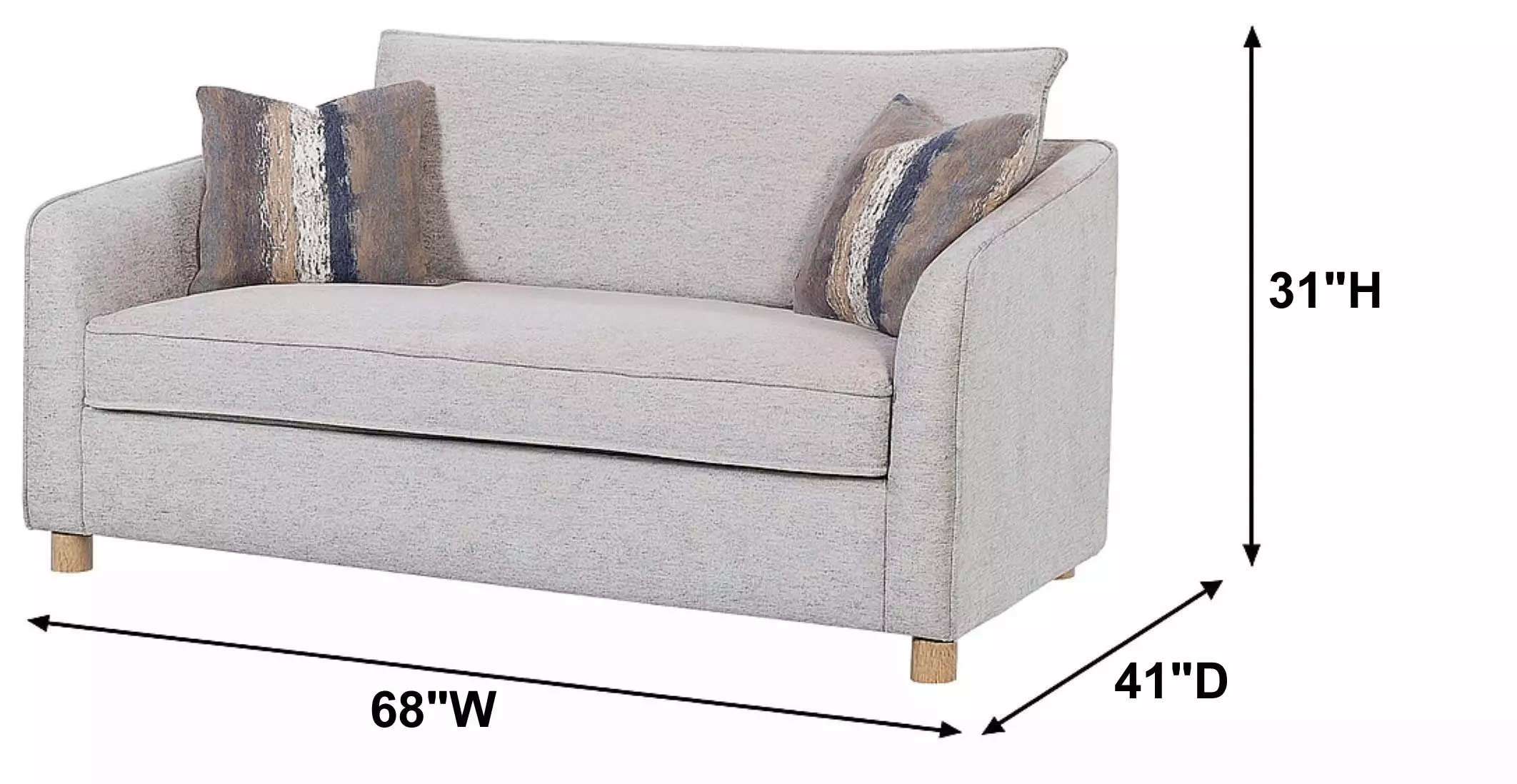 Elements Sand 68" Loveseat