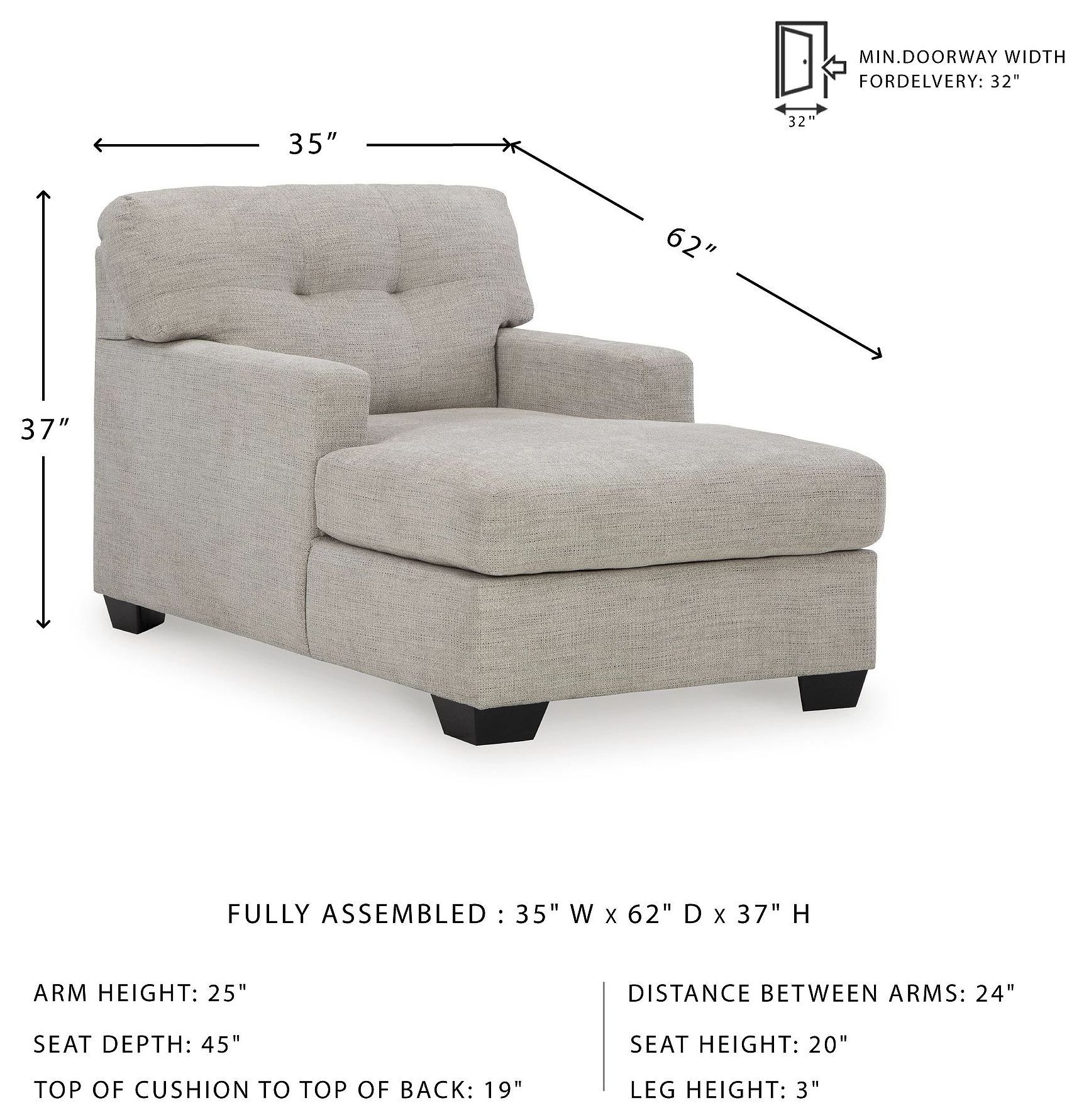 Mahoney Pebble Chaise