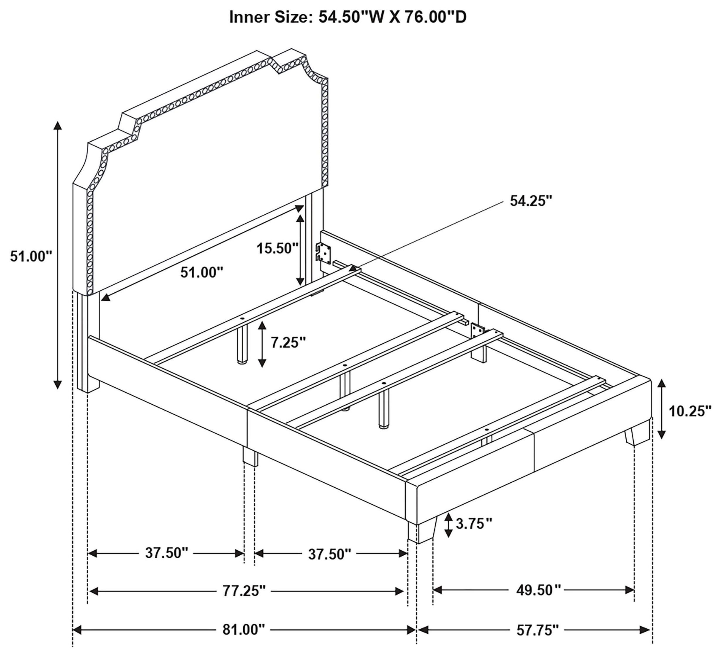 Tamarac Beige Upholstered Full Panel Bed
