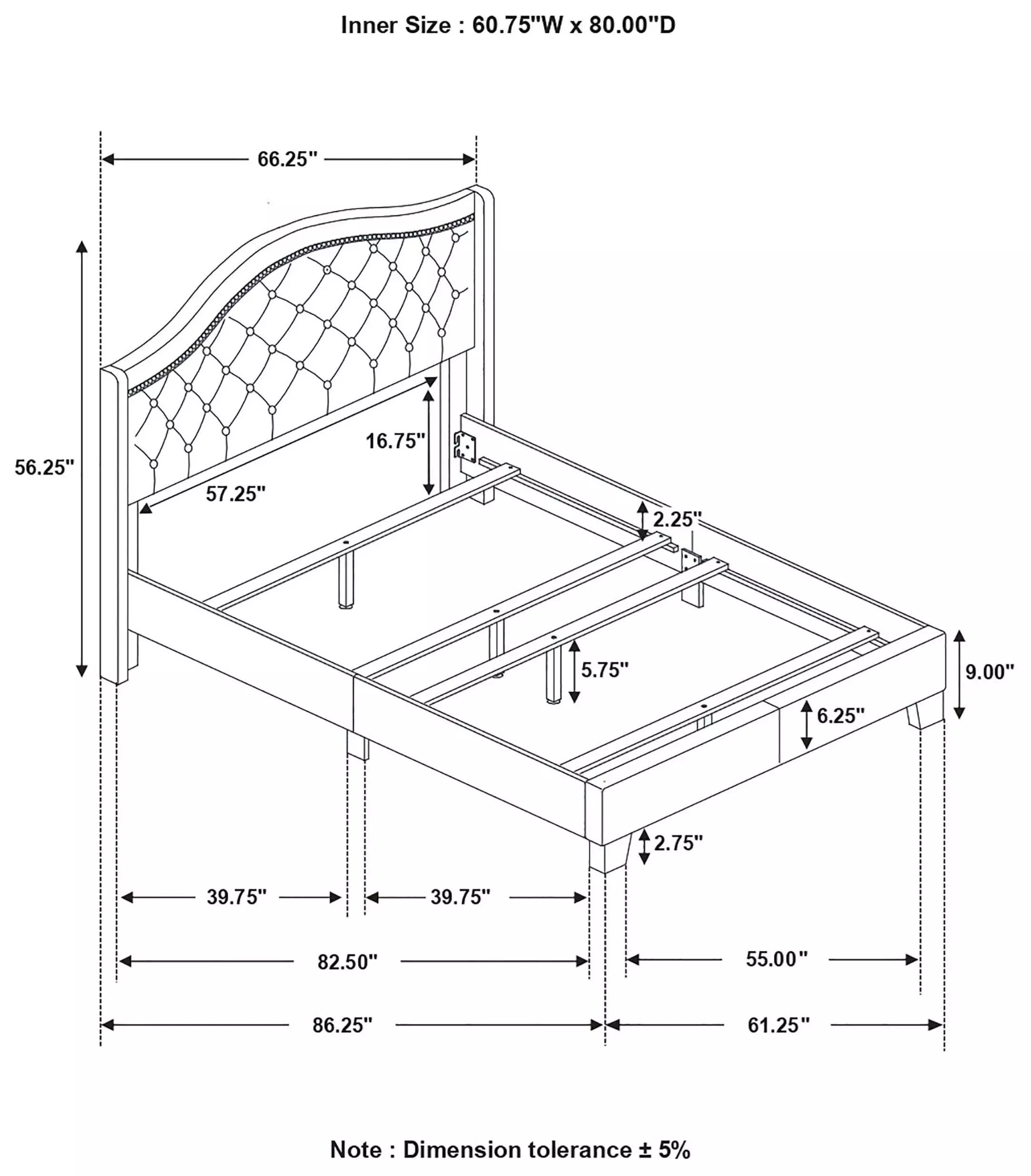 Sonoma Gray Upholstered Queen Panel Bed