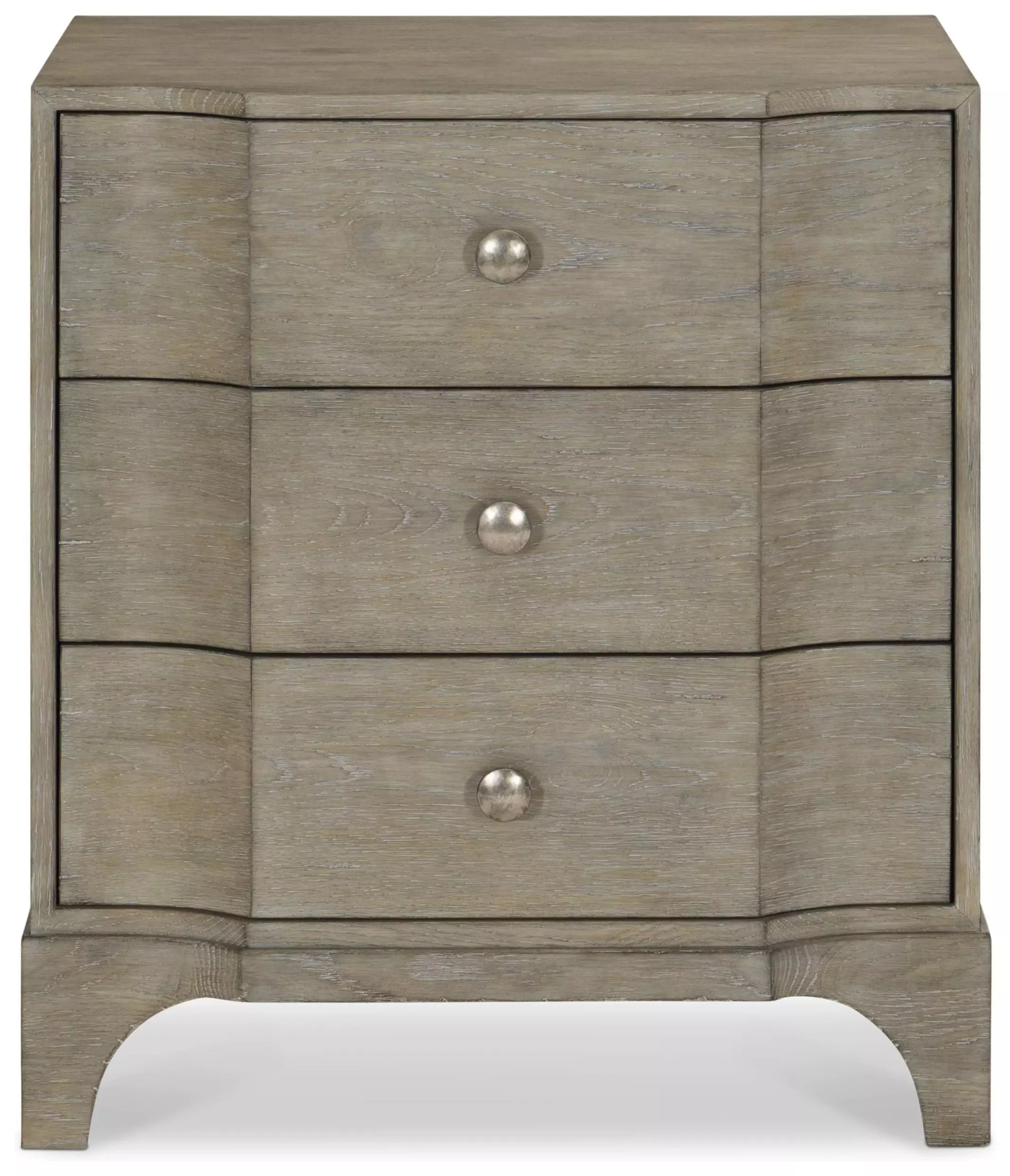 Albion Pewter 3 Drawer 26" Nightstand