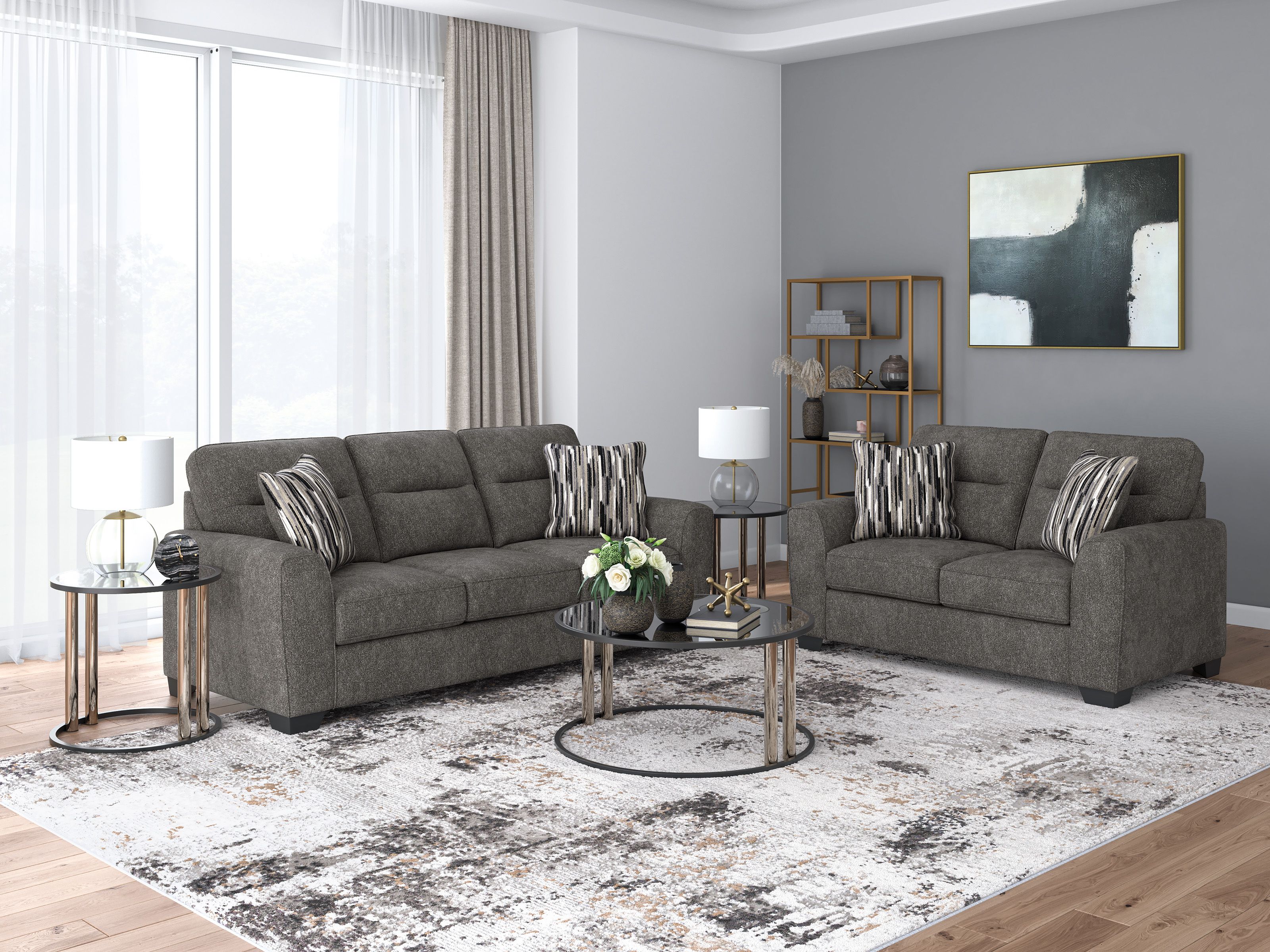 Olten Graphite Living Room Set Ashley Furniture | Coleman Furniture