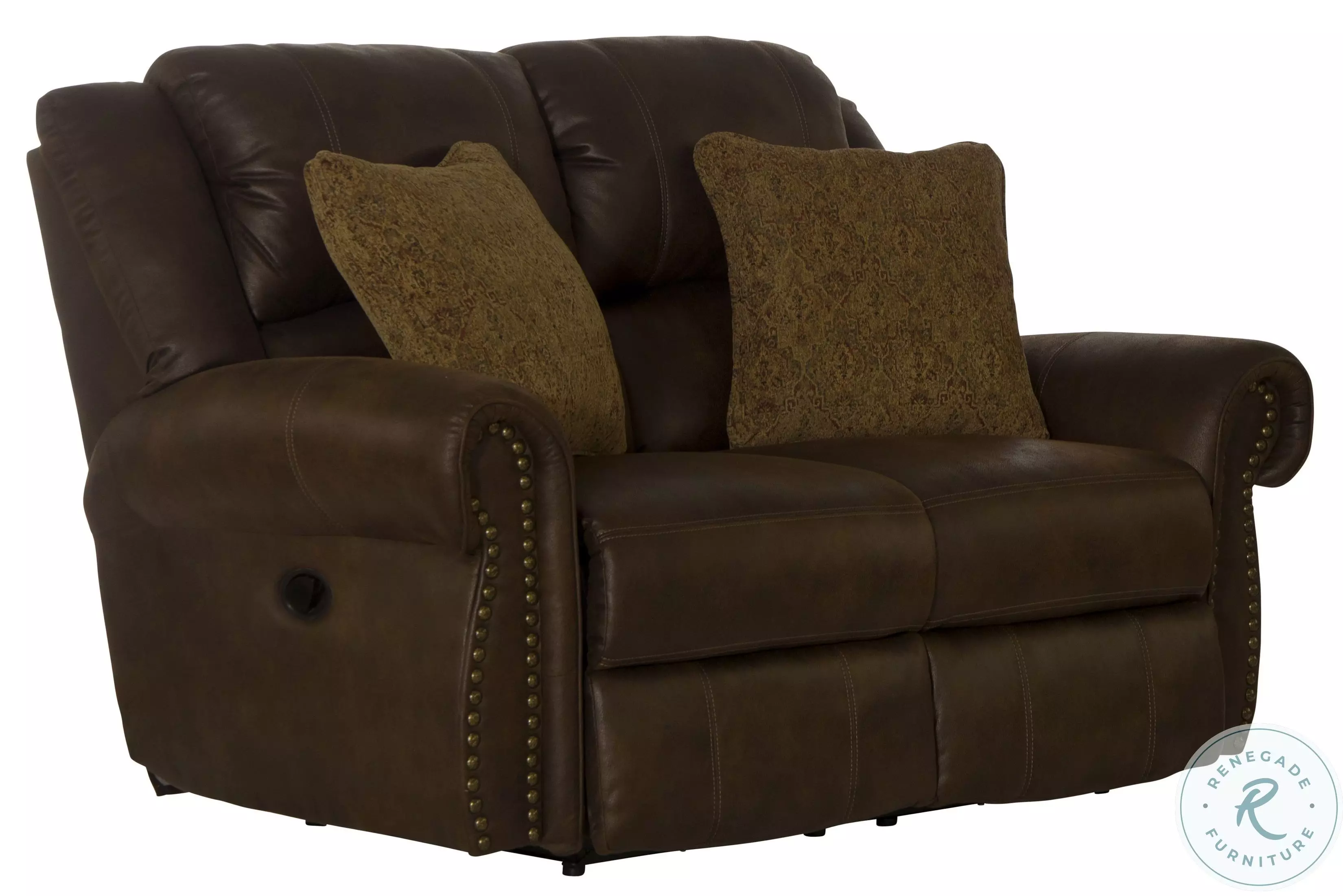 Pickett Walnut Rocking Reclining Loveseat From Catnapper | Coleman