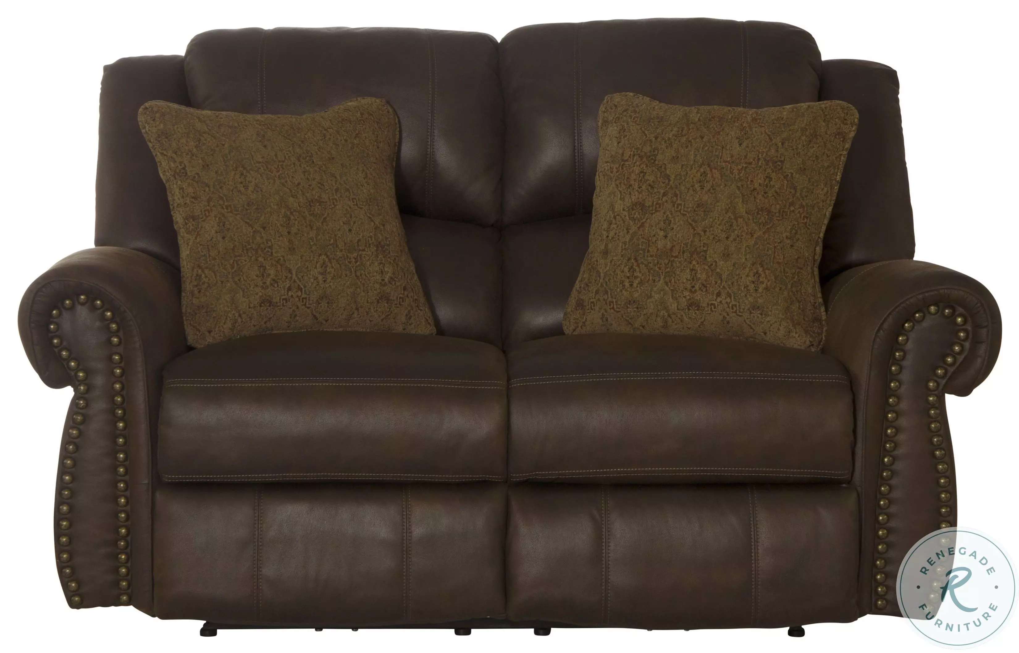 Pickett Walnut Rocking Reclining Loveseat From Catnapper | Coleman