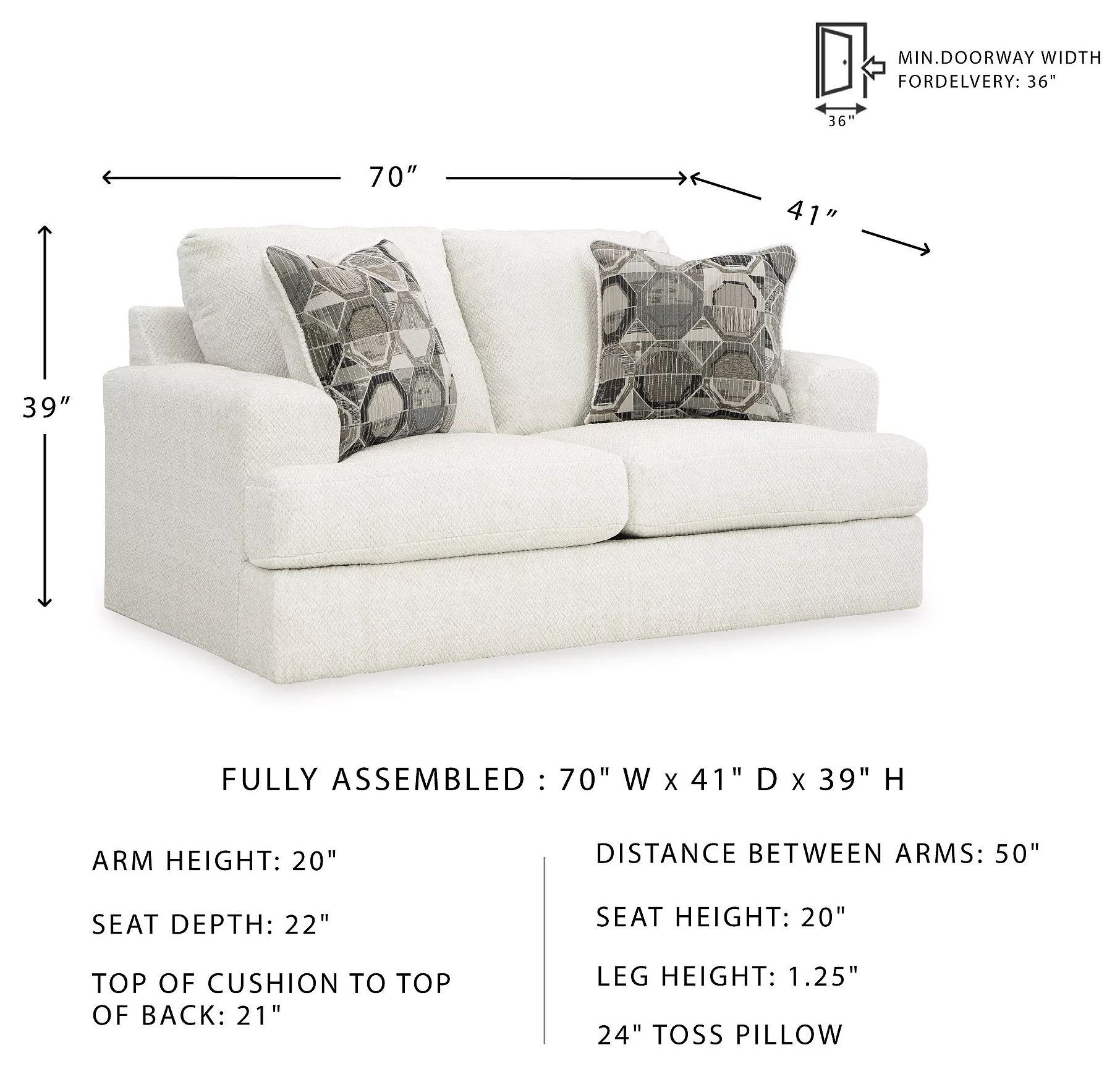 Karinne Linen Loveseat