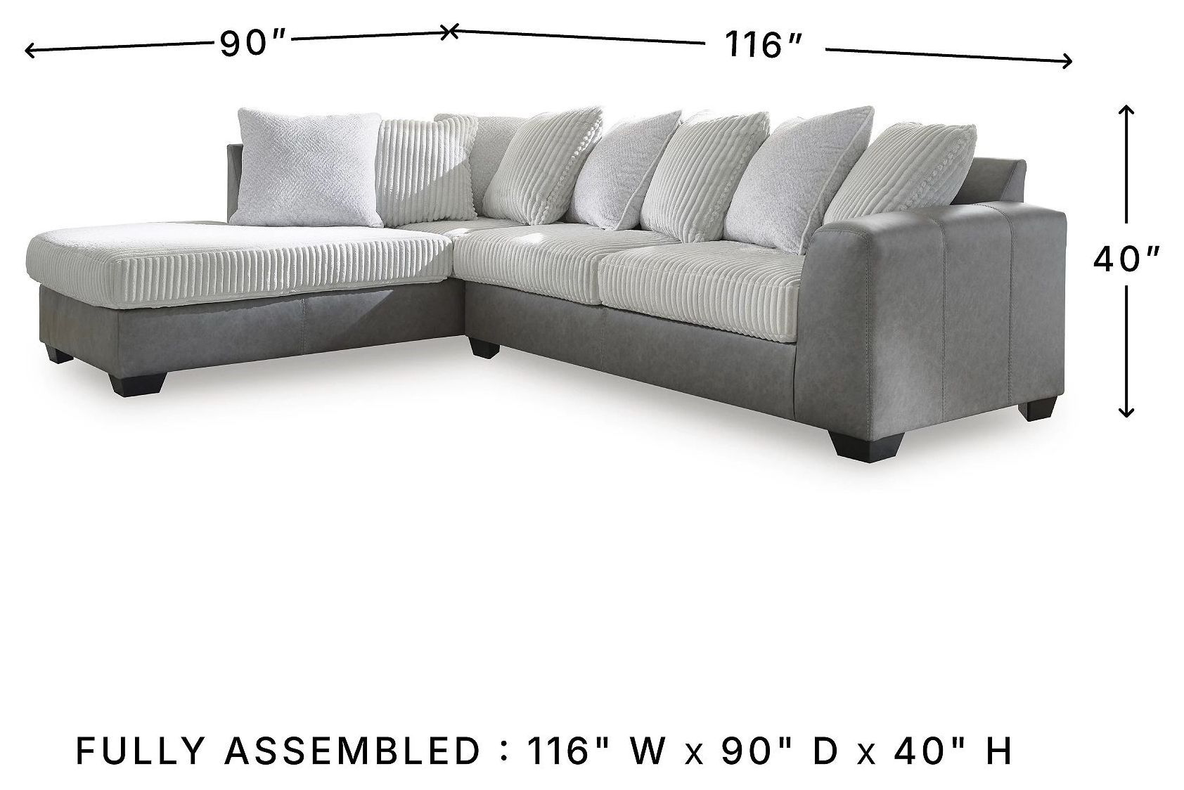 Clairette Court Alloy Modular Sectional from Ashley Furniture