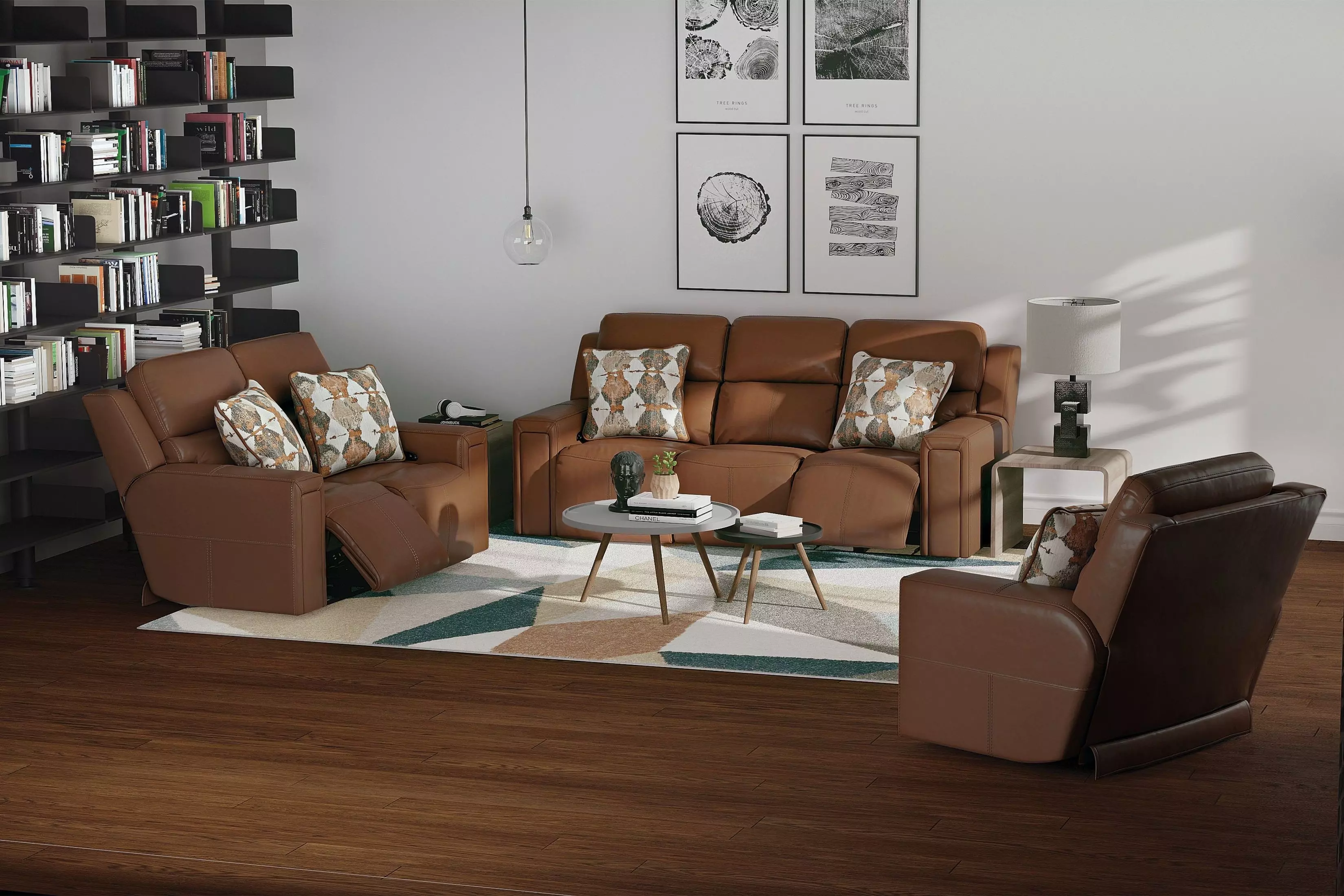 Arezzo Whiskey Zero Gravity Power Reclining Living Room Set From