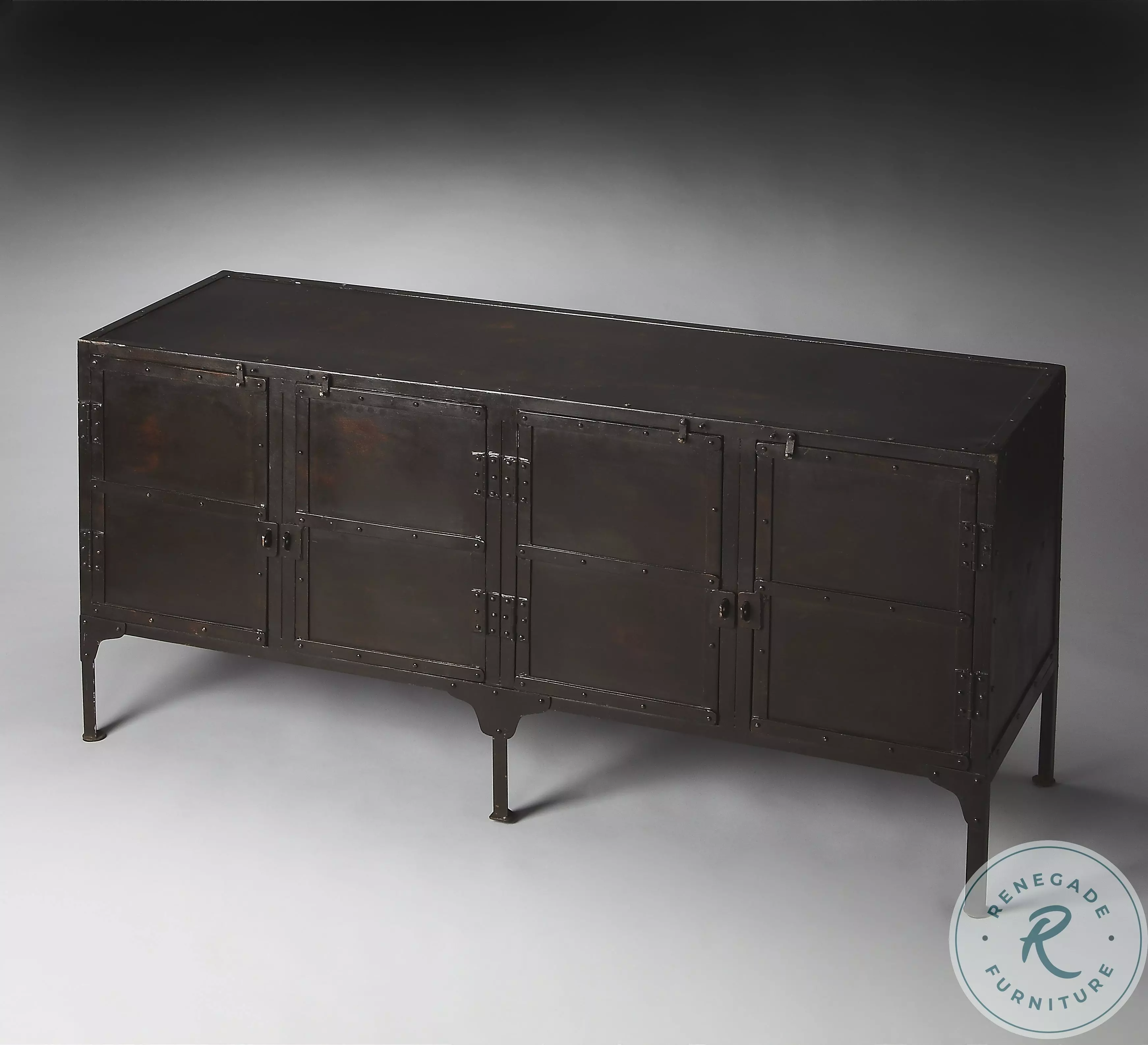 Owen Industrial Chic Metalworks Console Cabinet From Home Gallery