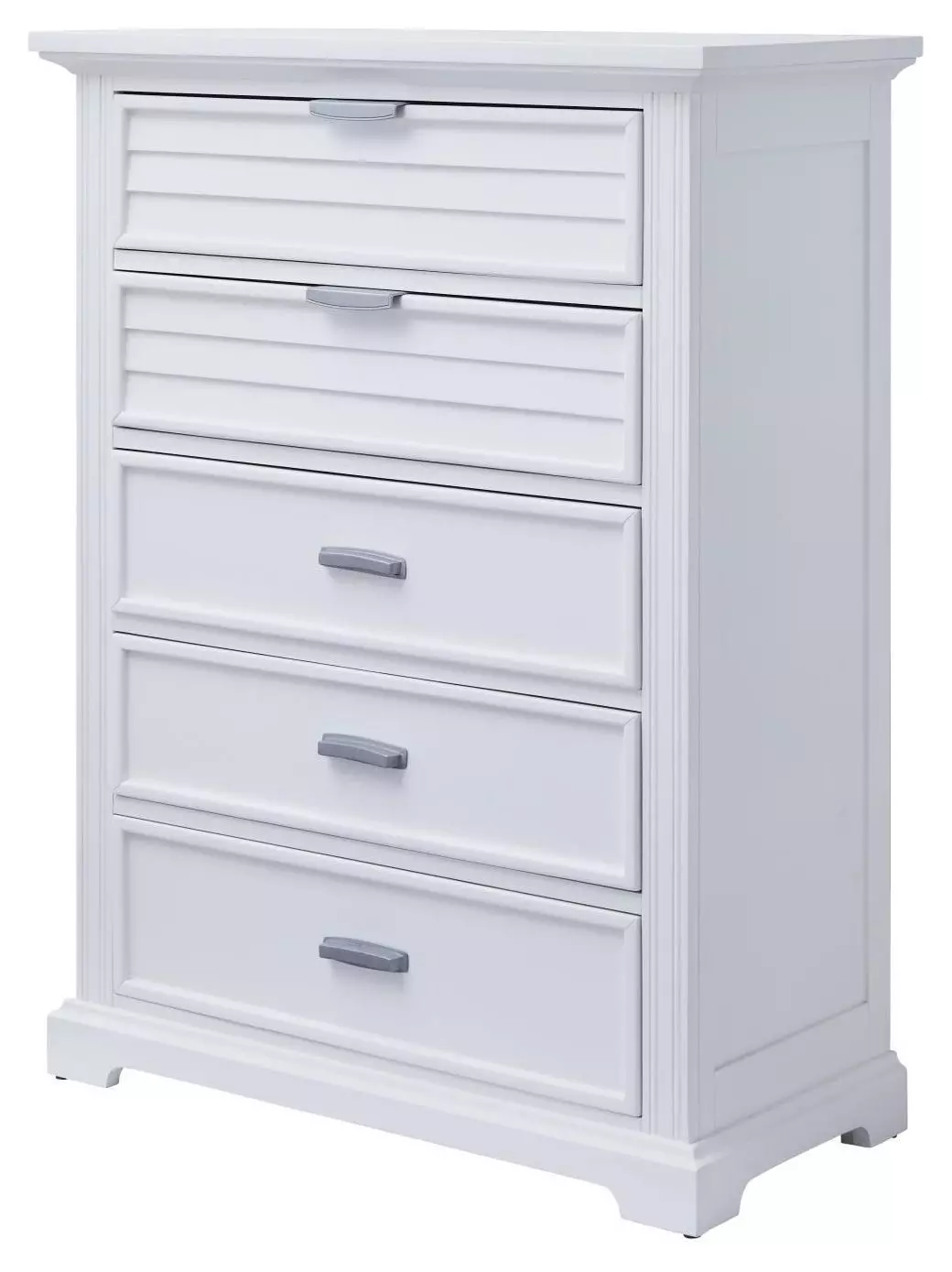 Heritage Coast Coastal White 5 Drawer Chest From American