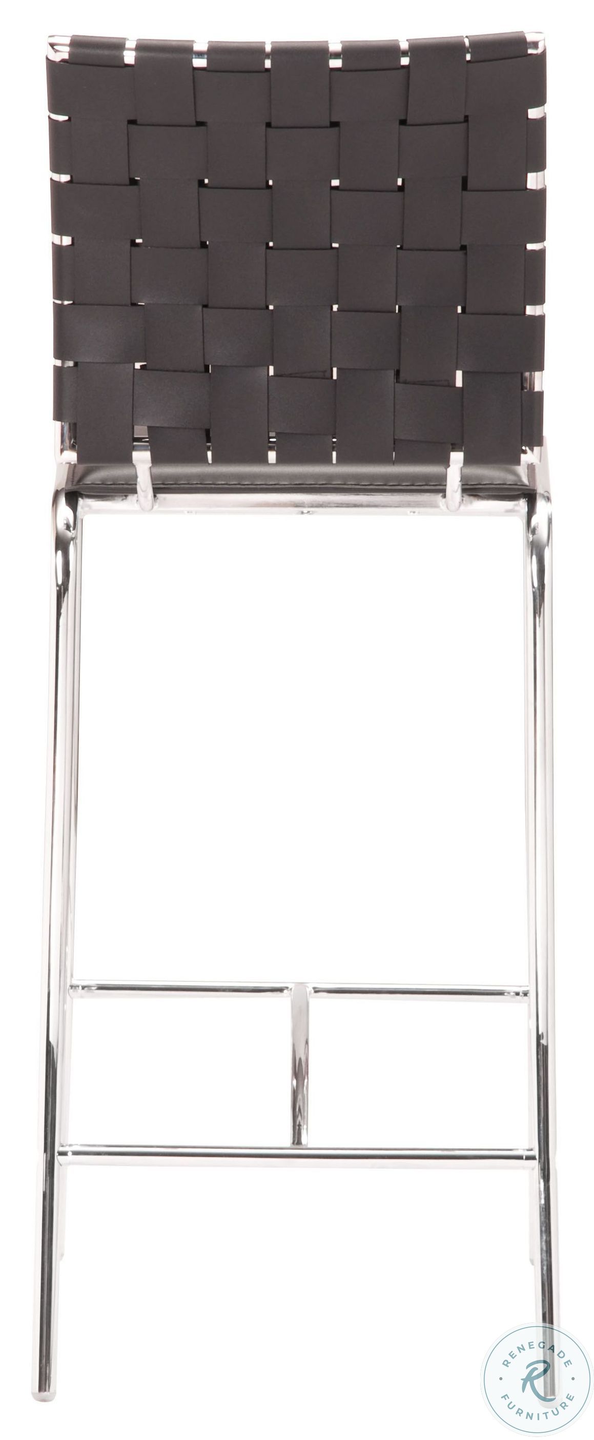 Criss Cross Counter Chair Black Set of 2 from Zuo Mod (333062