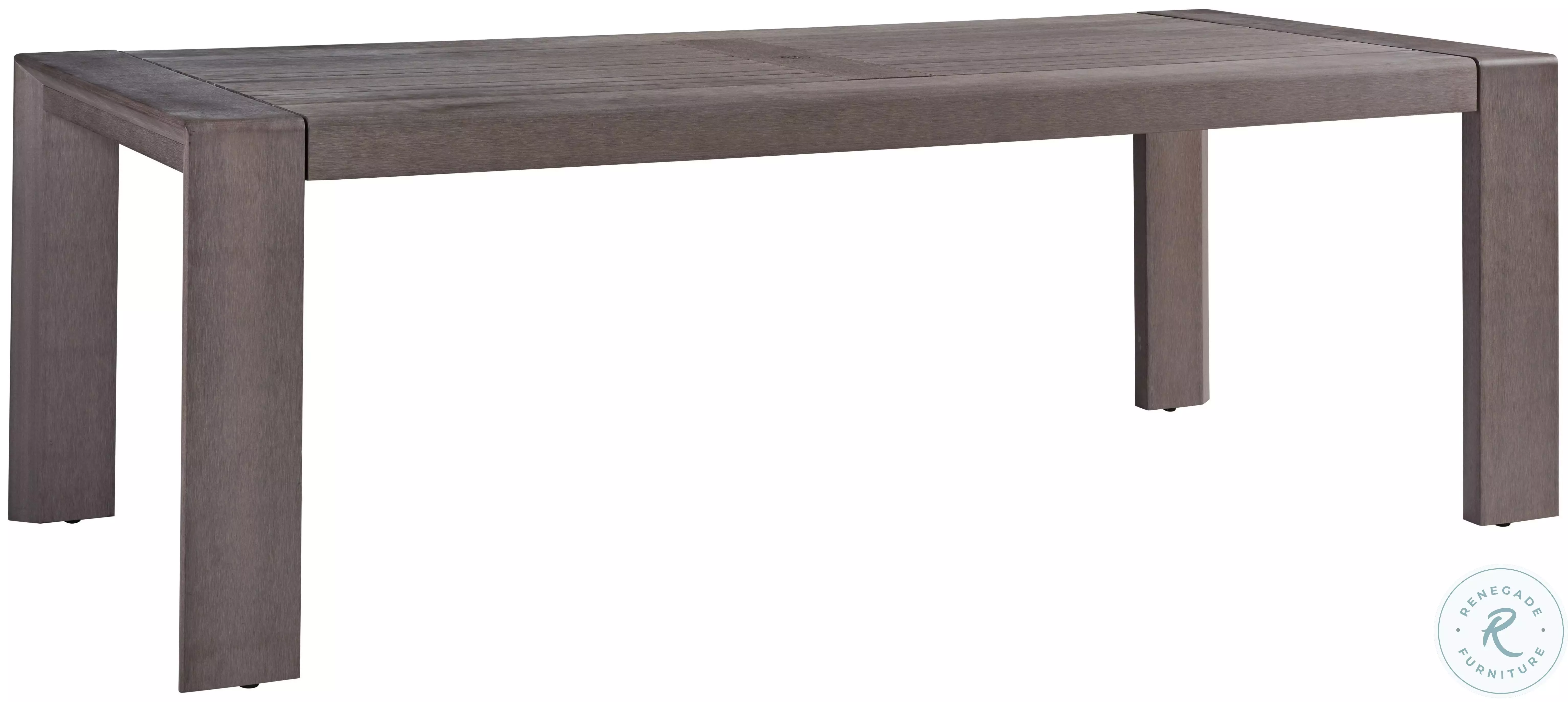 Mozambique Taupe Gray Outdoor Rectangular Dining Table From Tommy