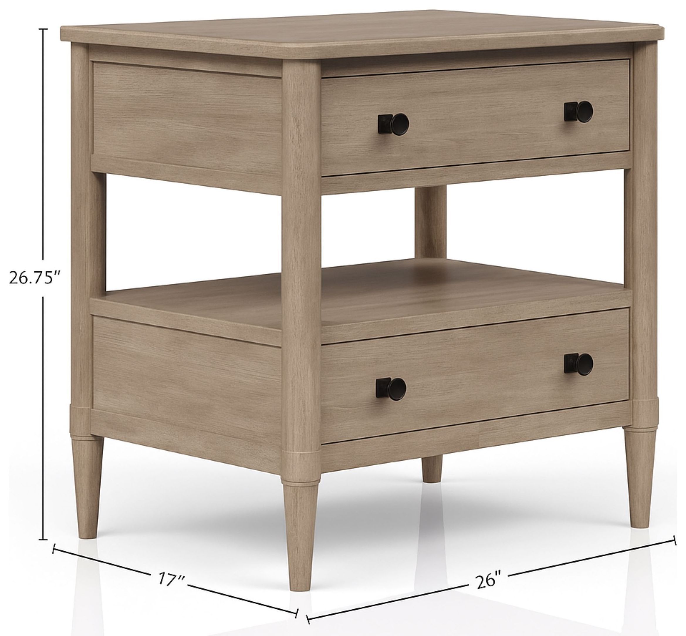 Wilmington Sand Open Nightstand