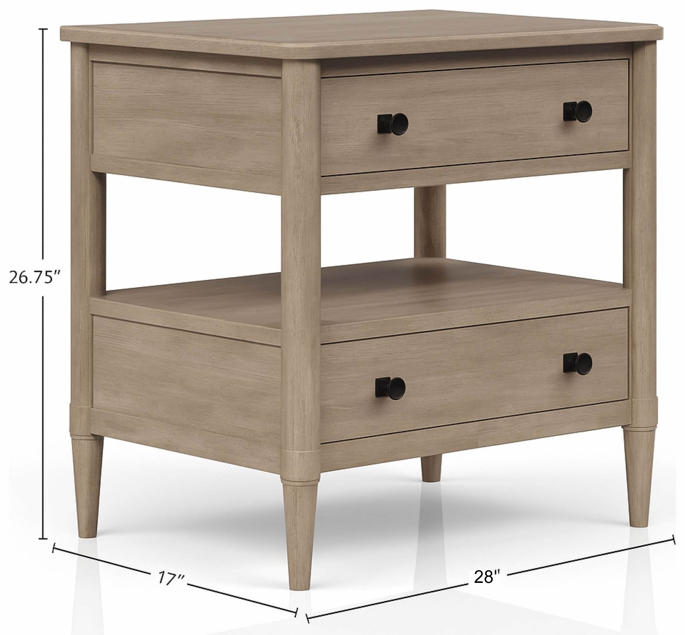 Wilmington Sand Open Nightstand