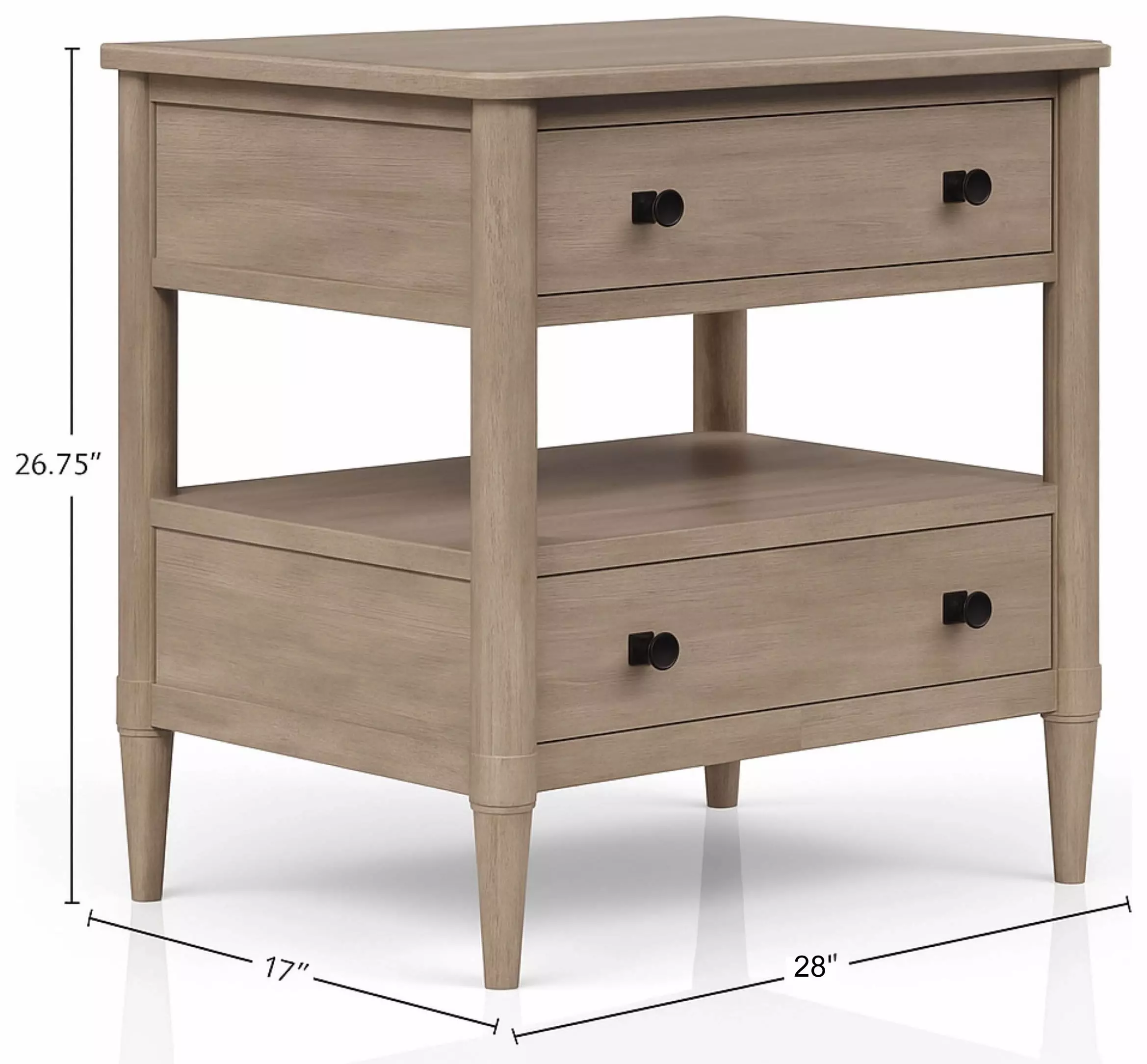 Wilmington Sand Open Nightstand